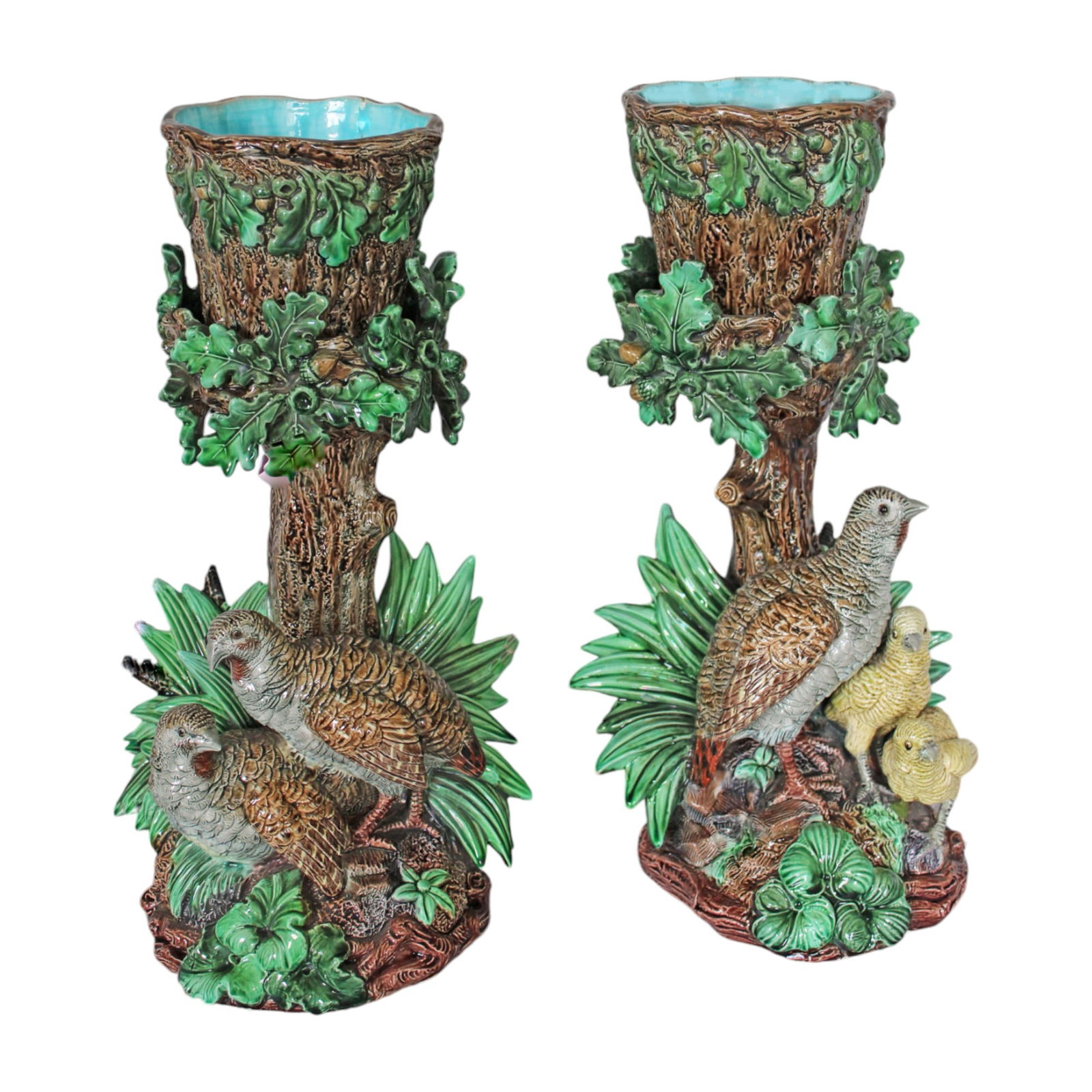 A Pair Hugo Lonitz majolica (1 of 4)
