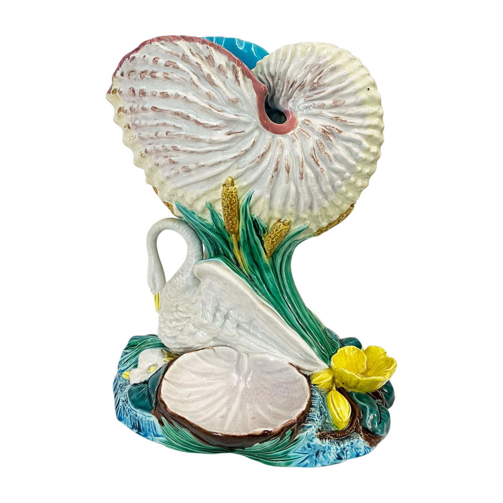 Royal Worcester Majolica Swan (1 of 1)