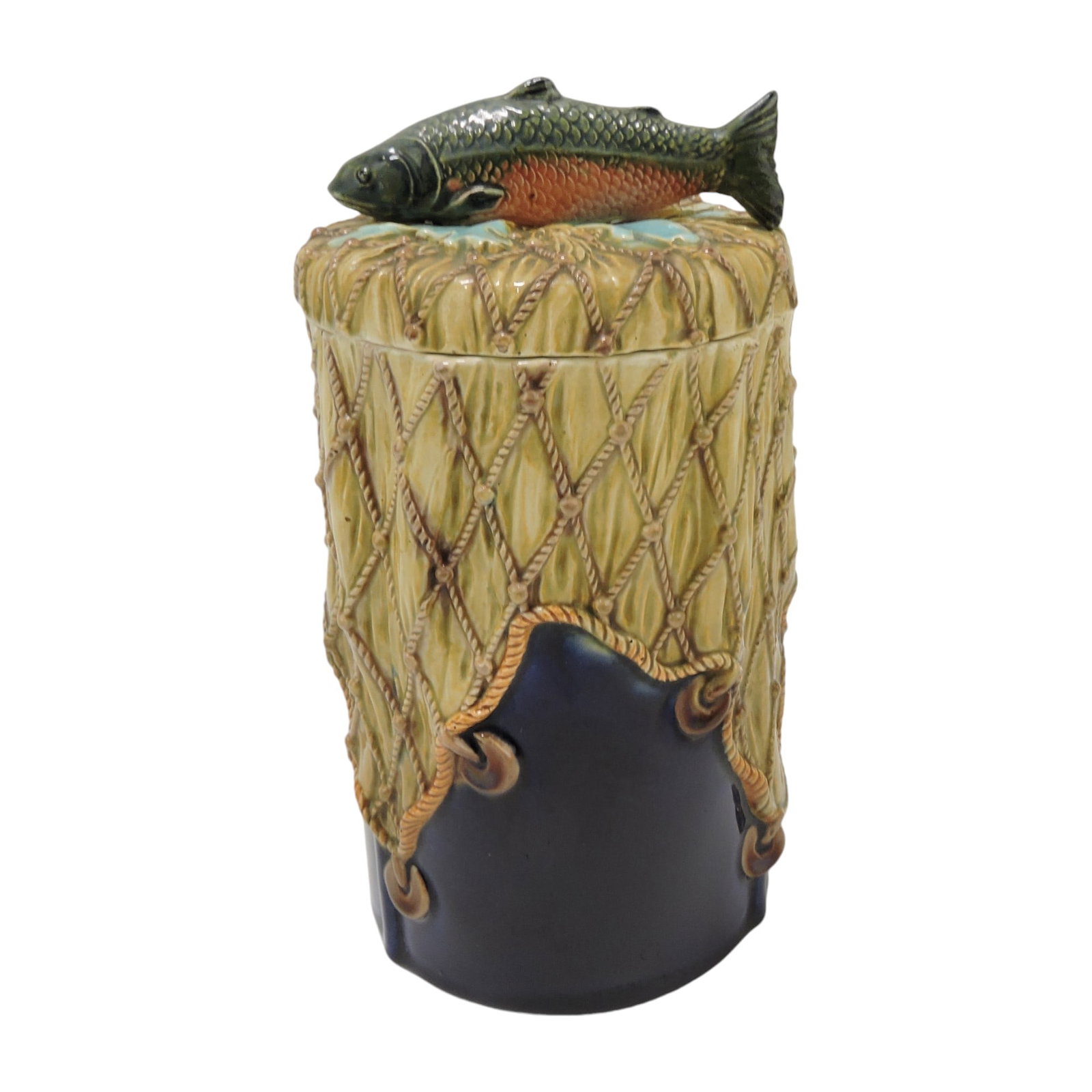 Rare Copeland Majolica Fish Pate (1 of 2)