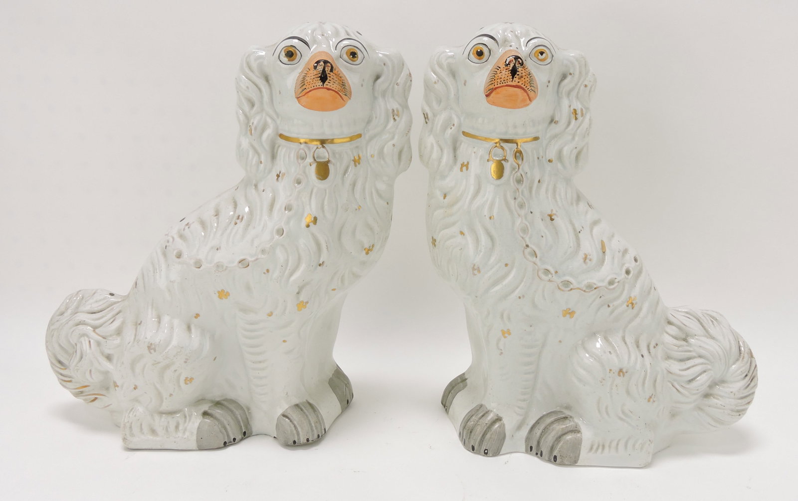 Staffordshire pair of spaniels, 12": .