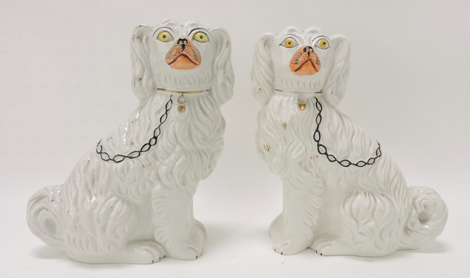 Staffordshire pair of spaniels, 10": .