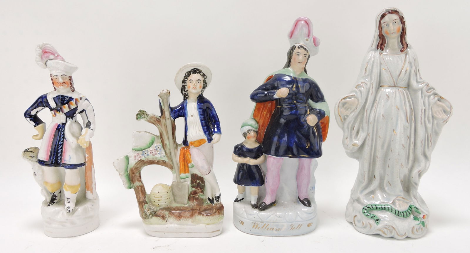 Staffordshire lot of 4 figures 8 1/2" to (1 of 1)