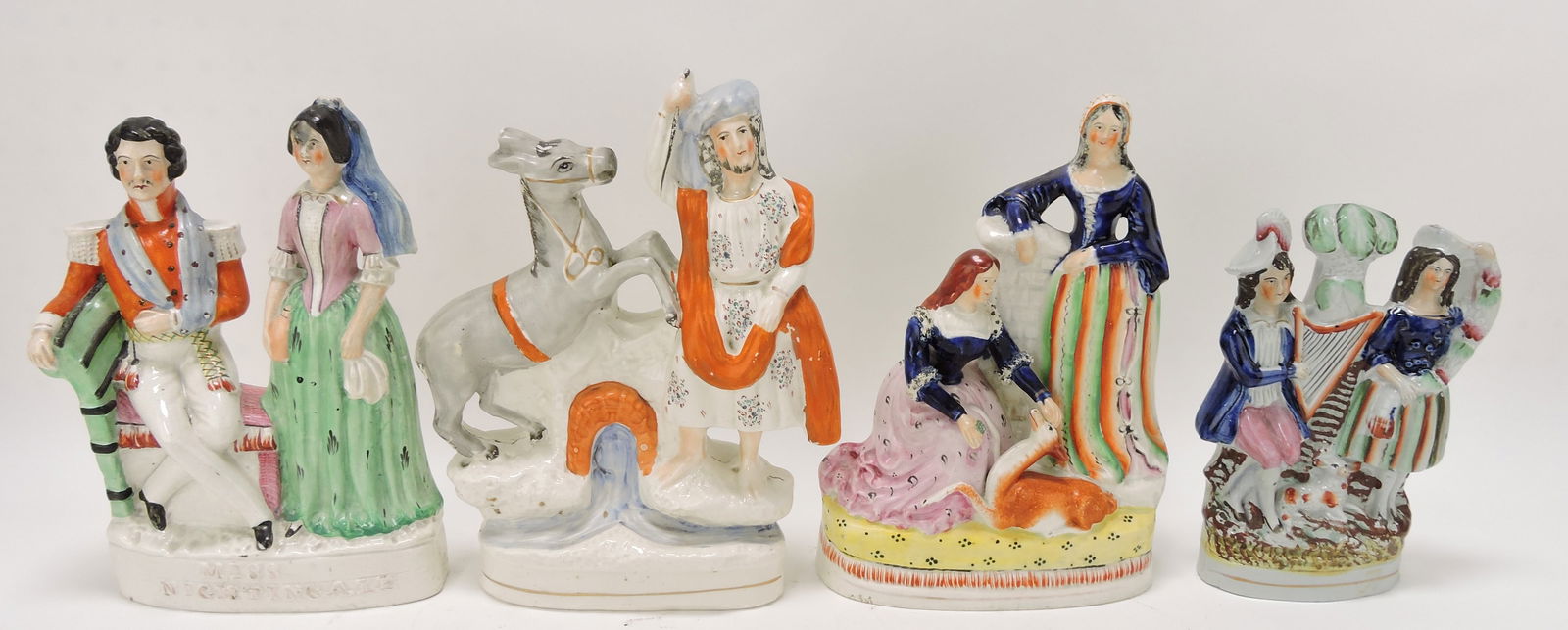 Staffordshire lot of 4 figures, 8 1/2" to (1 of 1)