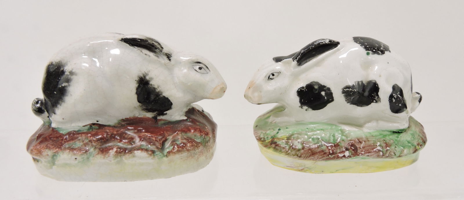 Staffordshire pair of rabbits, 2 1/4" (1 of 1)