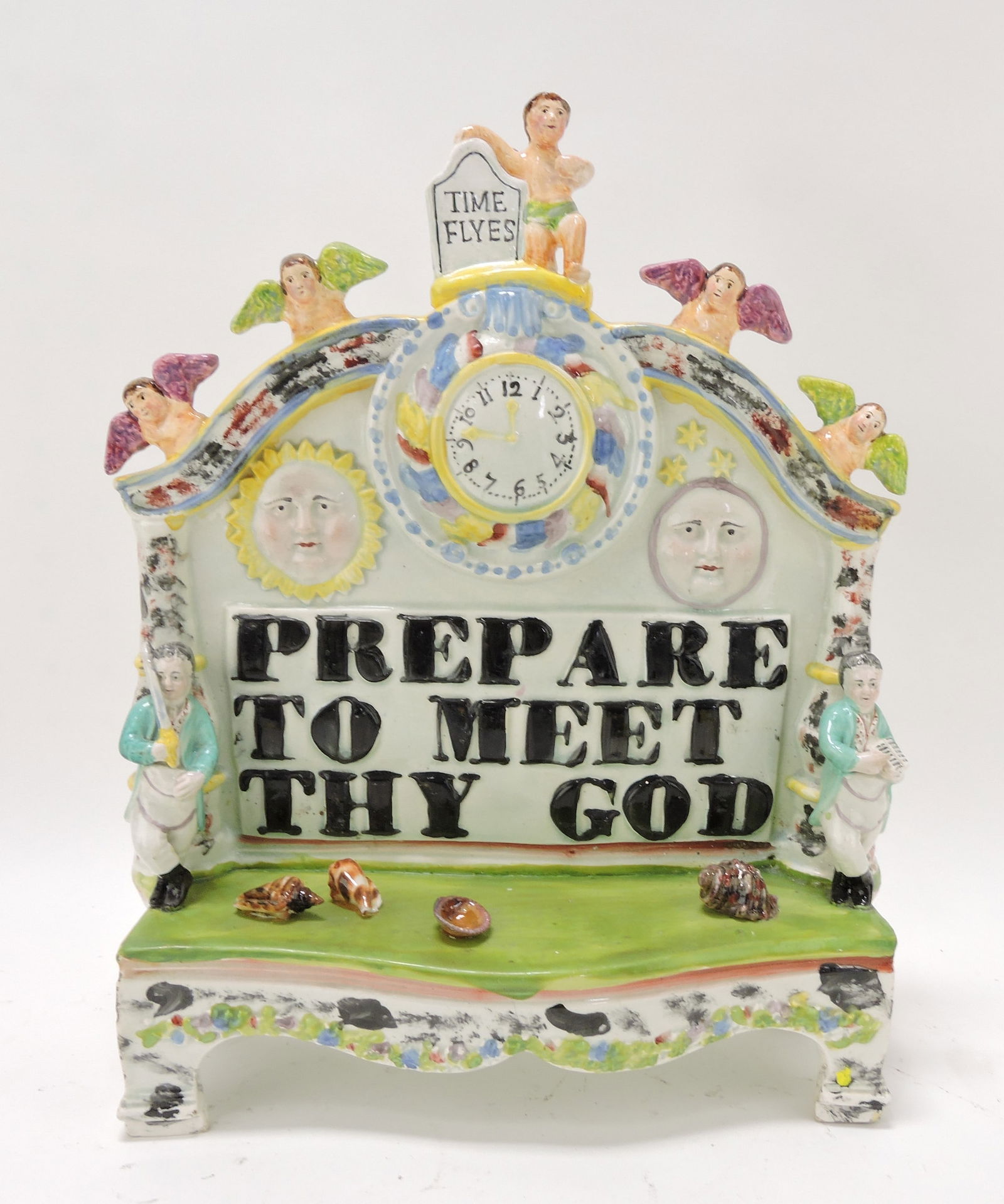 Staffordshire Pearlware religious plaque (1 of 2)