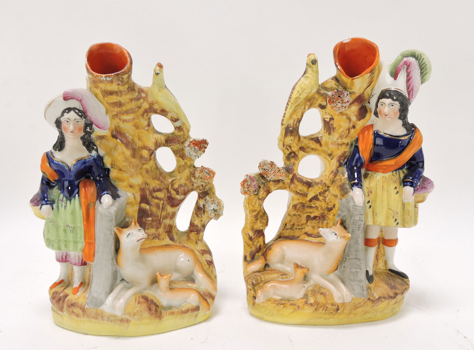 Staffordshire pair of figural spill vases, (1 of 1)