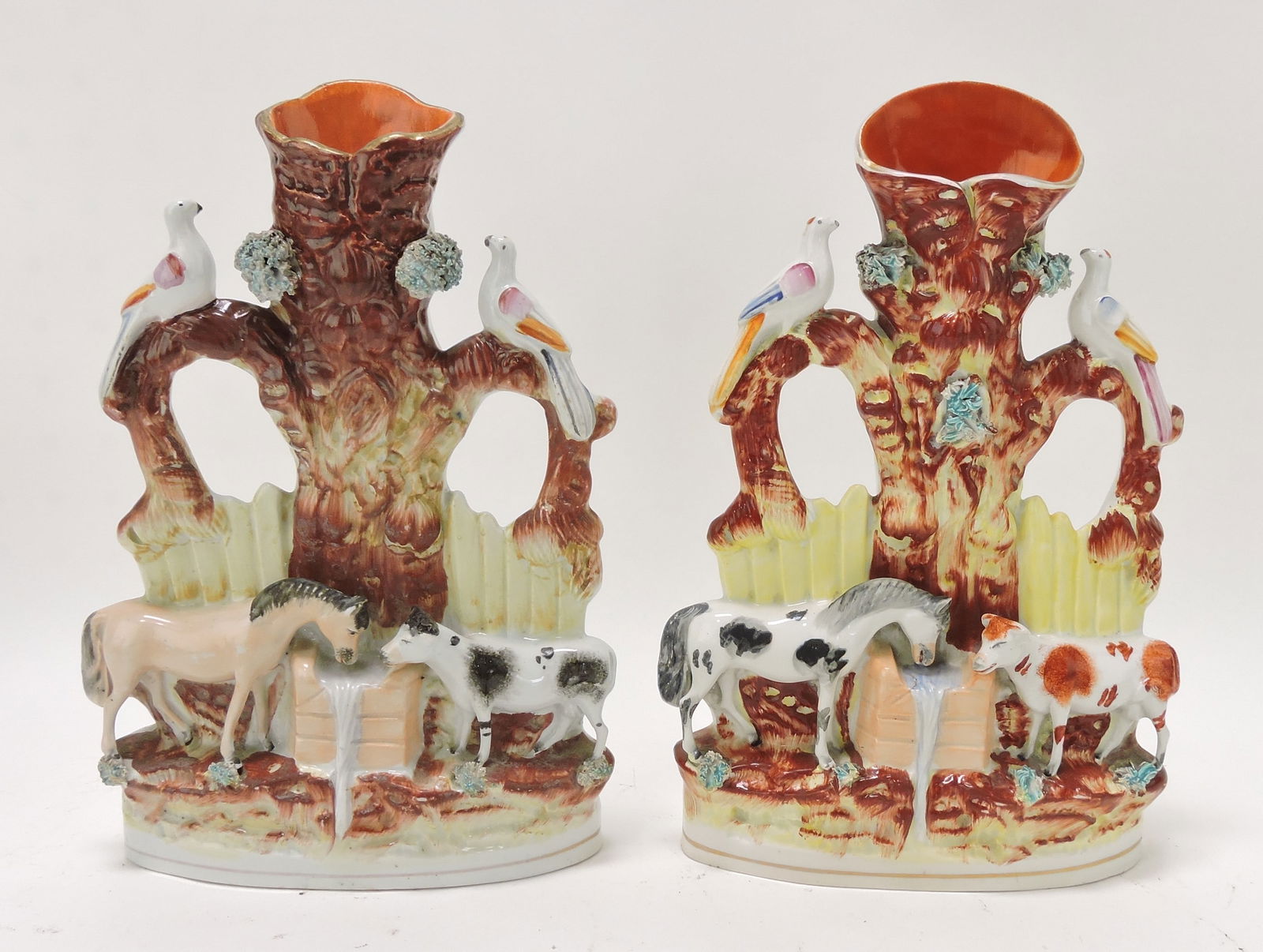 Staffordshire pair of figural spill vases (1 of 1)