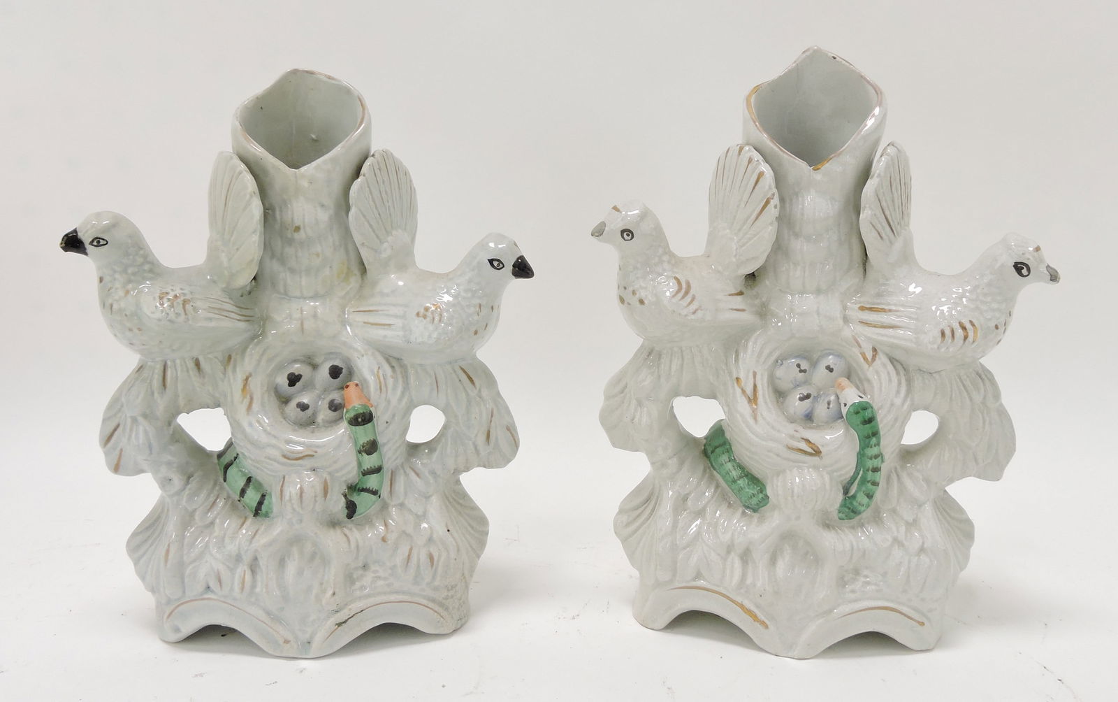 Staffordshire pair of spill vases with (1 of 1)
