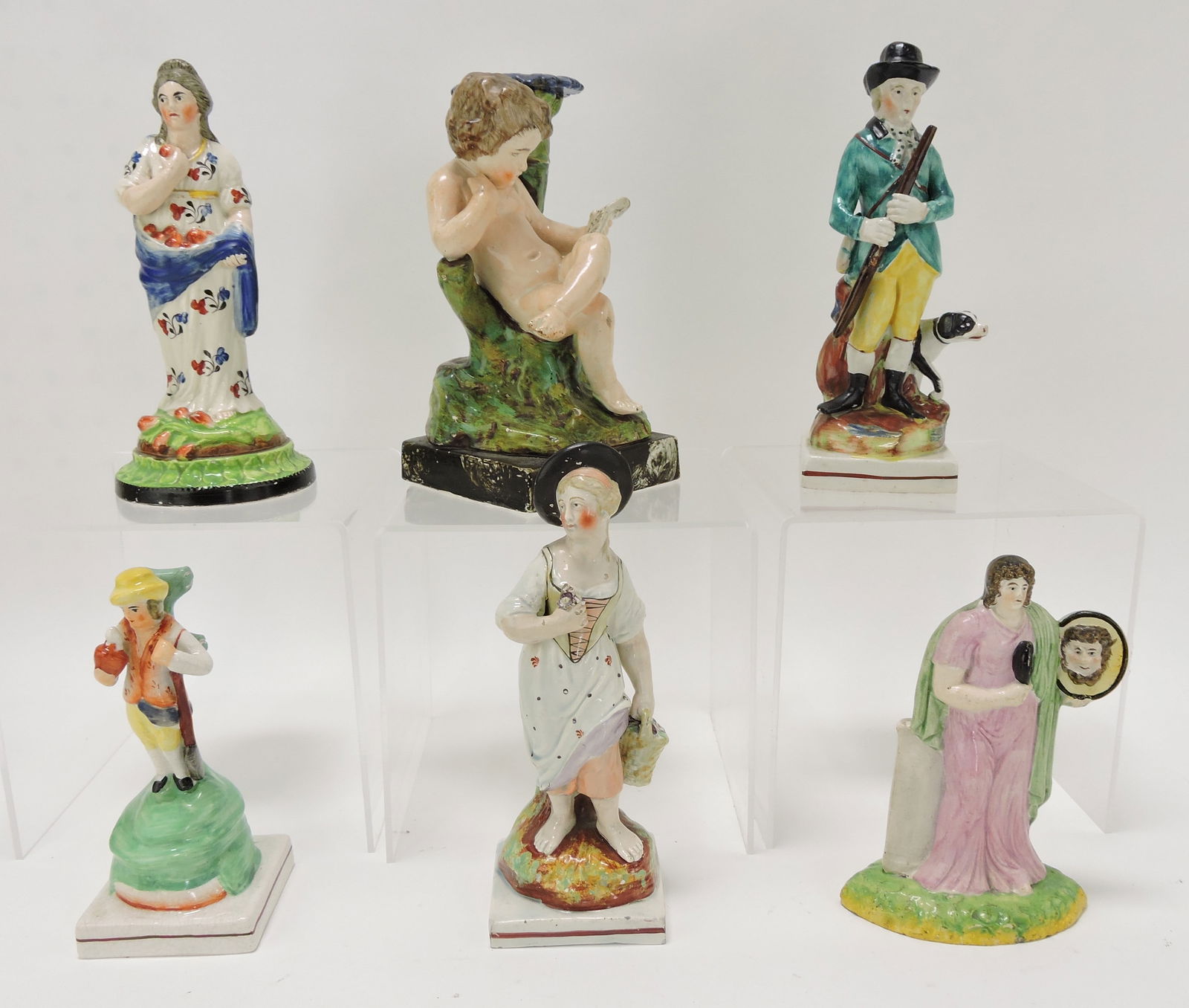Staffordshire Pearlware lot of 6 figures, (1 of 1)
