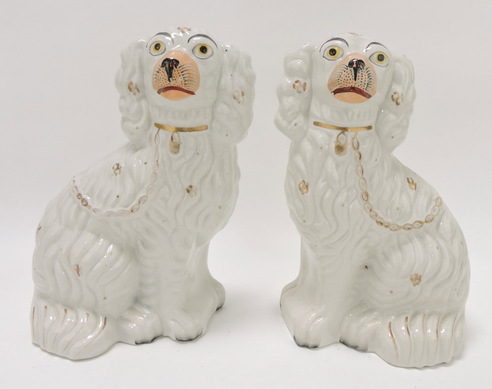 Staffordshire pair of #2 spaniels, 9 1/2": .