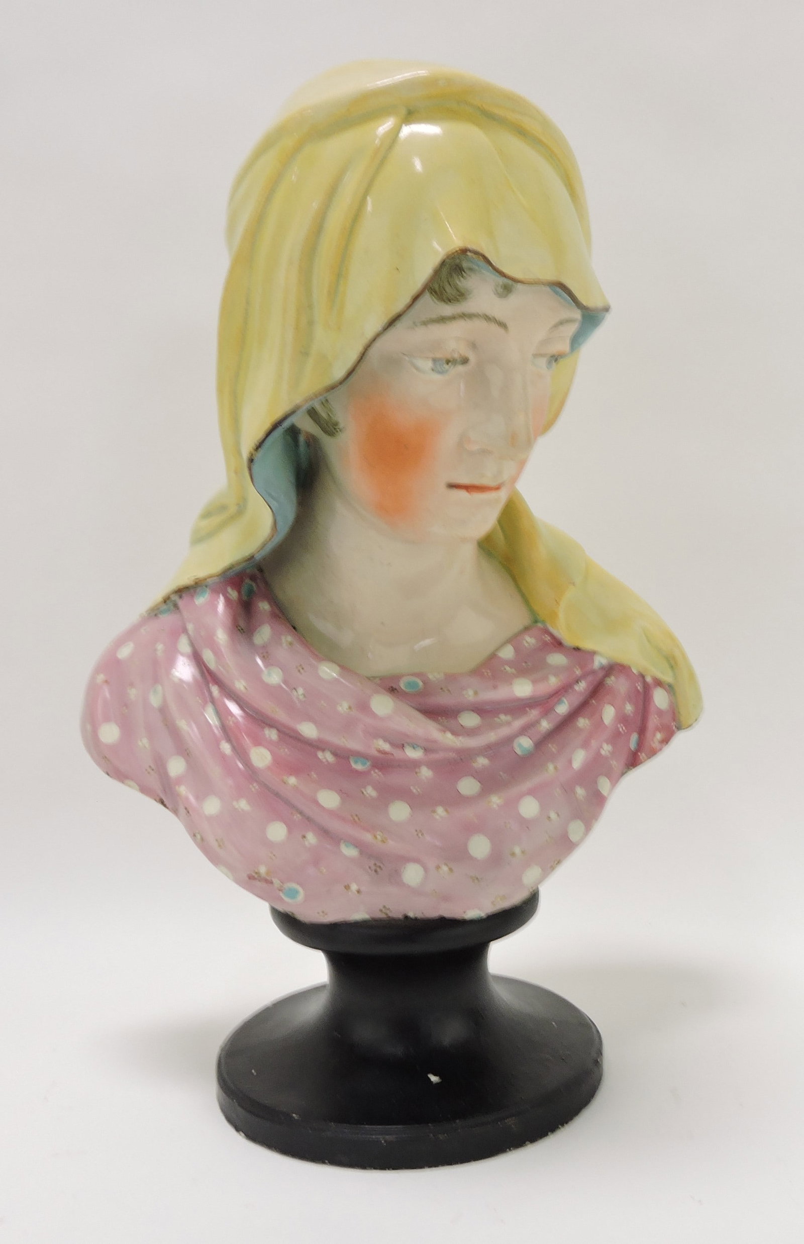 Staffordshire bust of a lady, 15": .