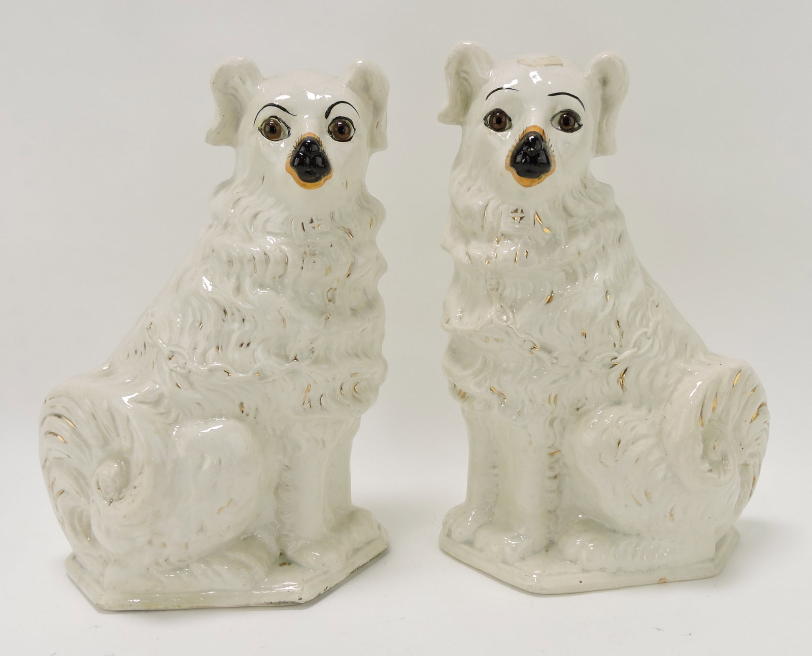 Staffordshire pair of dogs, 12 1/2": .