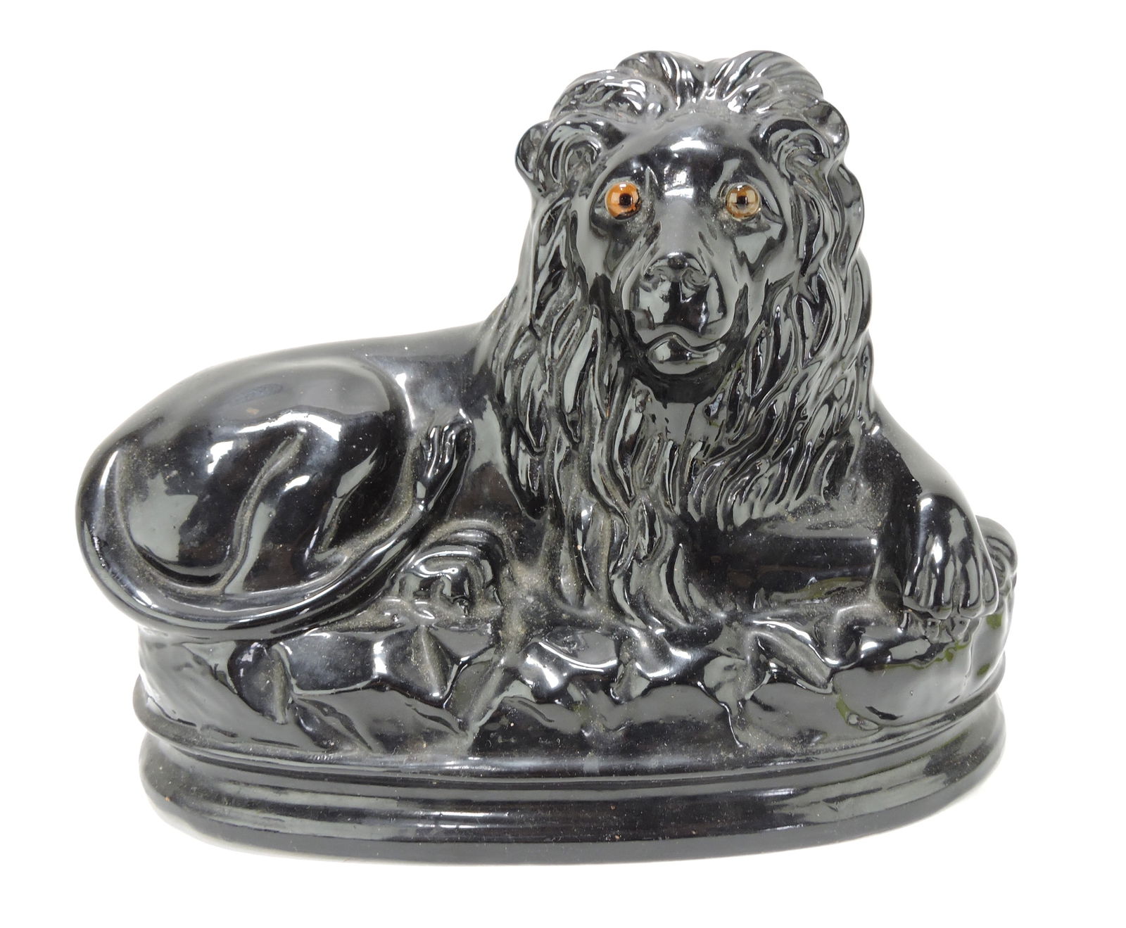 Staffordshire black lion, 9" (1 of 1)