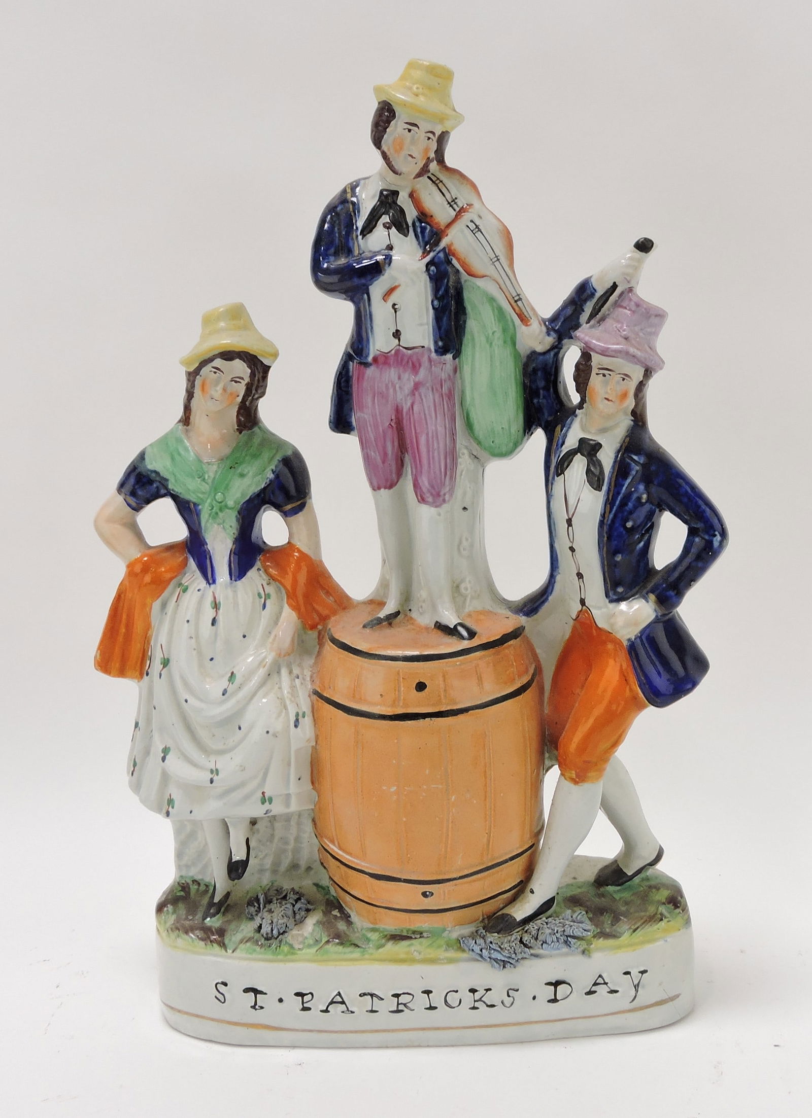 Staffordshire figure, St. Patrick's Day, (1 of 1)