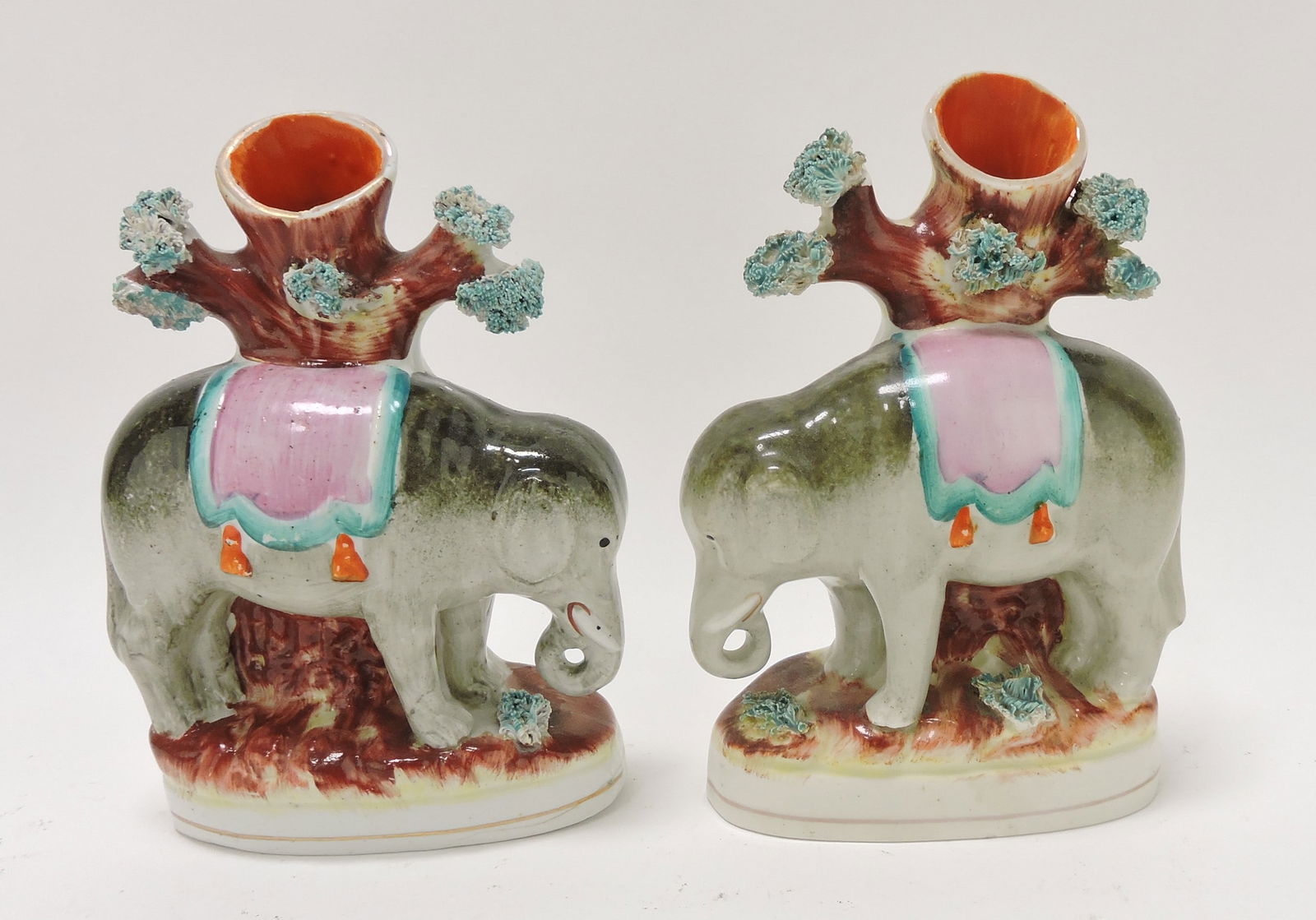 Staffordshire pair of circus elephant (1 of 1)