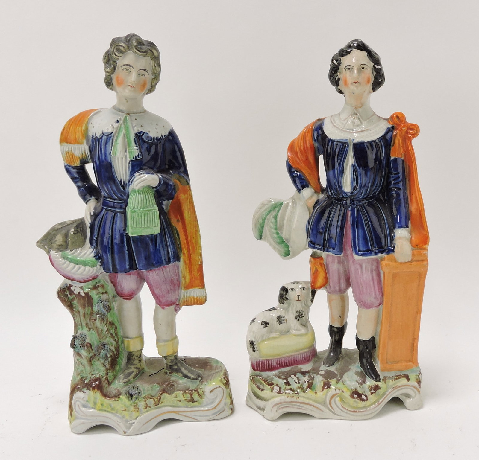 Staffordshire lot of 2 figures, 10": .