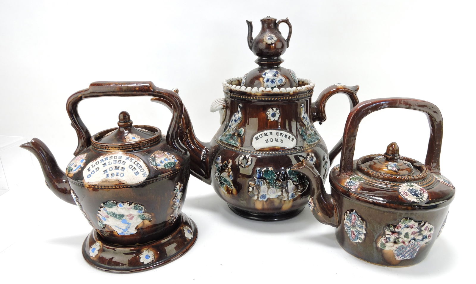 Bargeware lot of 3 coffee/tea pots, (1 of 1)