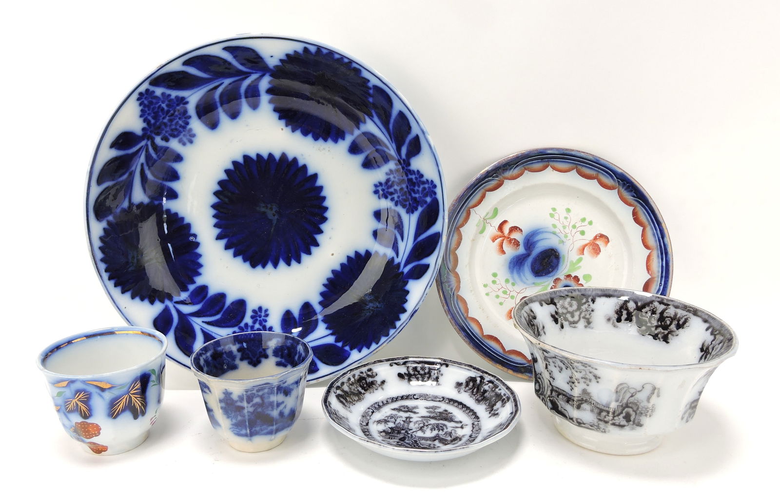 Flow blue ironstone and transferware (1 of 1)