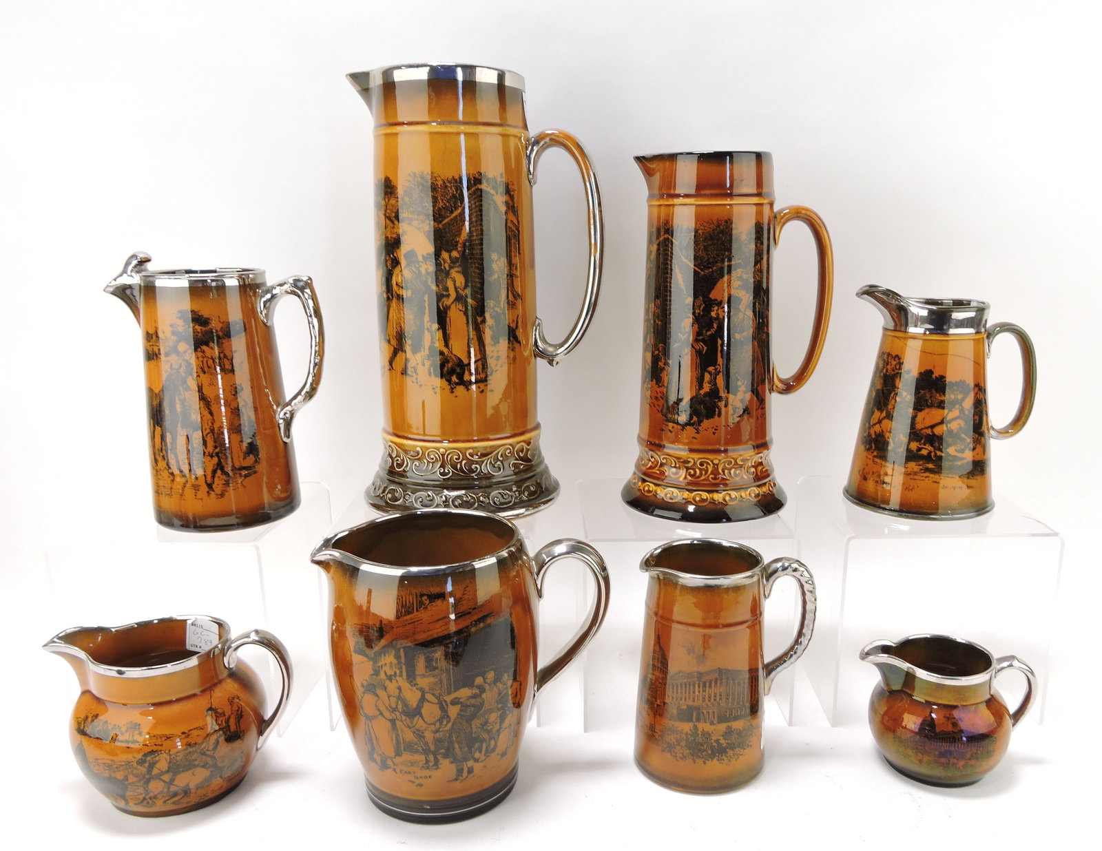 Ridgway Coaching Days lot of: 8 pitchers, 3 1/4 to 12 1/2"