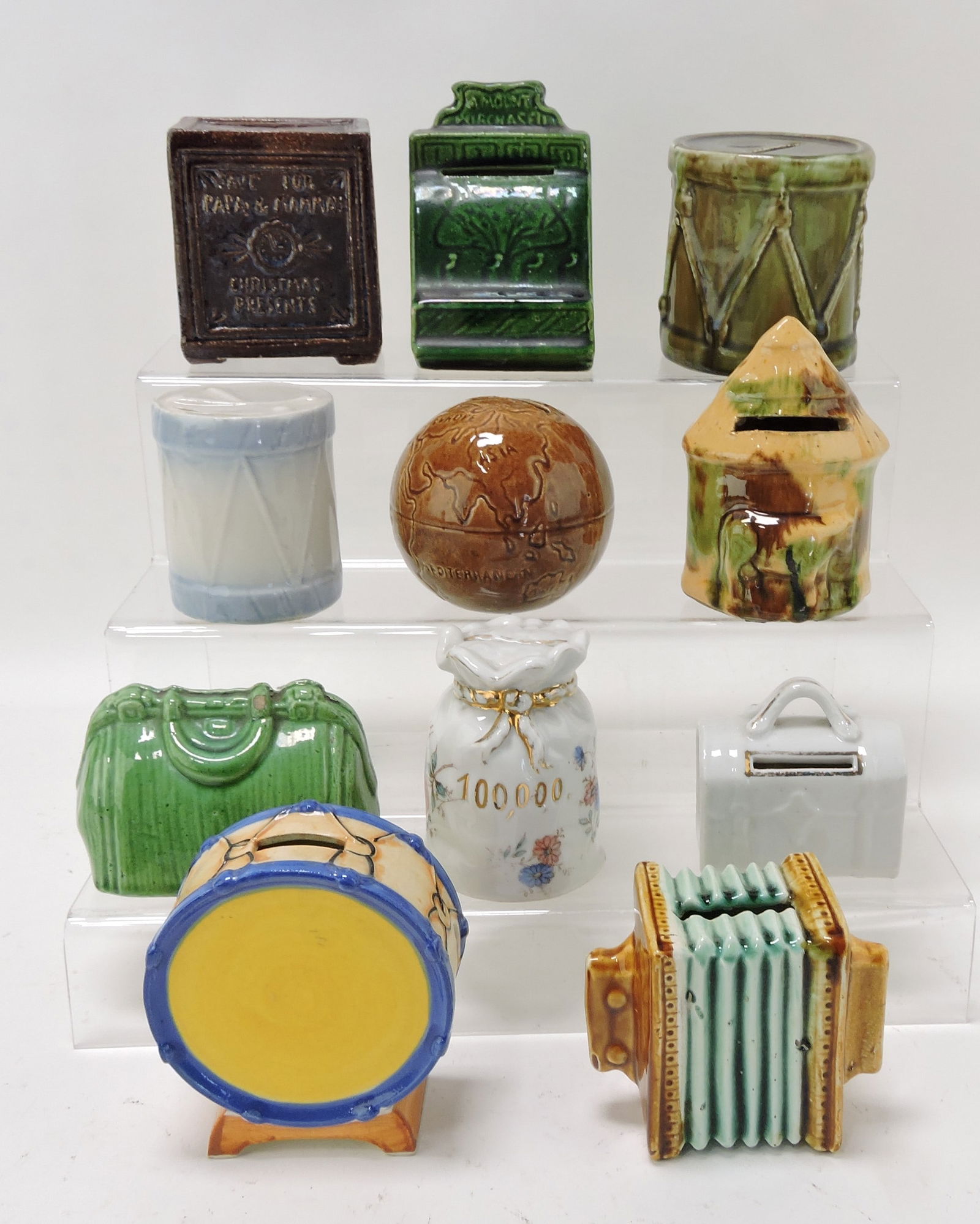 Lot of 11 ceramic banks and assorted (1 of 1)