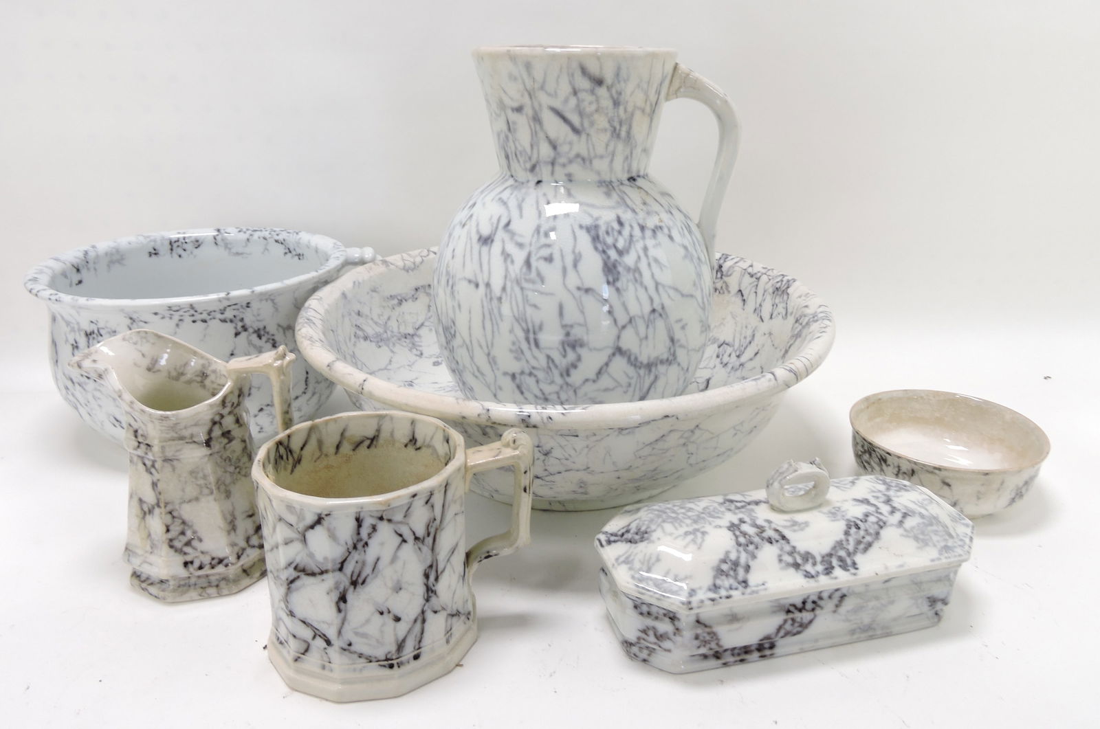 Mulberry ironstone faux marble partial (1 of 1)