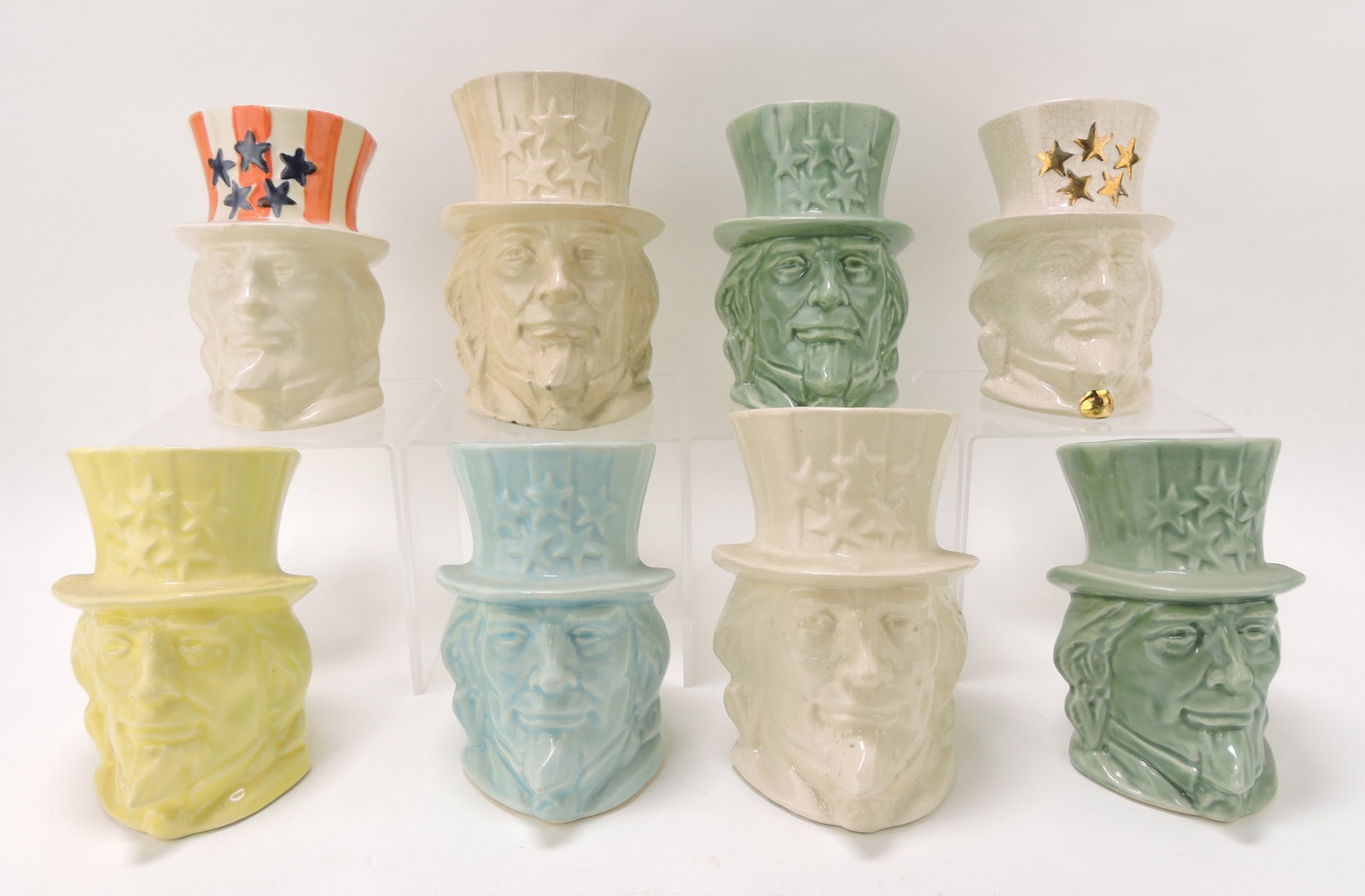 McCoy Uncle Sam lot of 8 planters: .