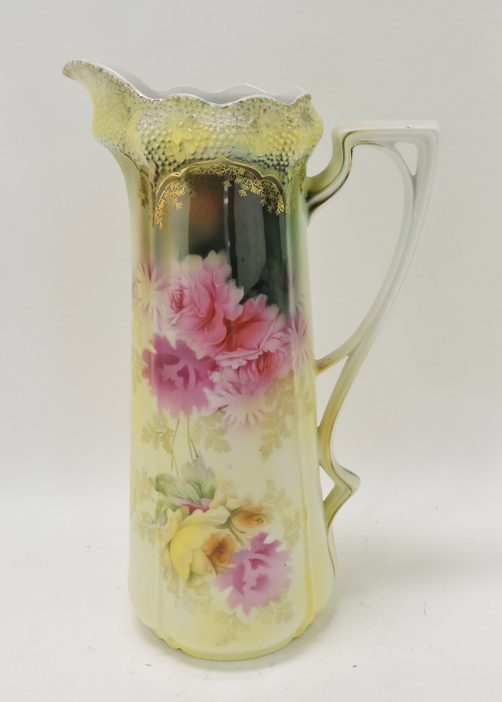 RS Prussia floral tankard, 13 1/4": .