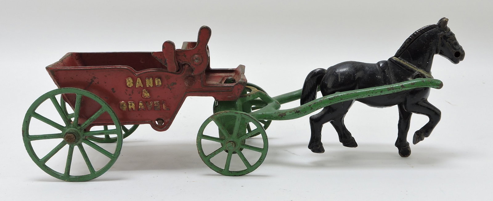 Cast iron sand & gravel horse drawn toy: .