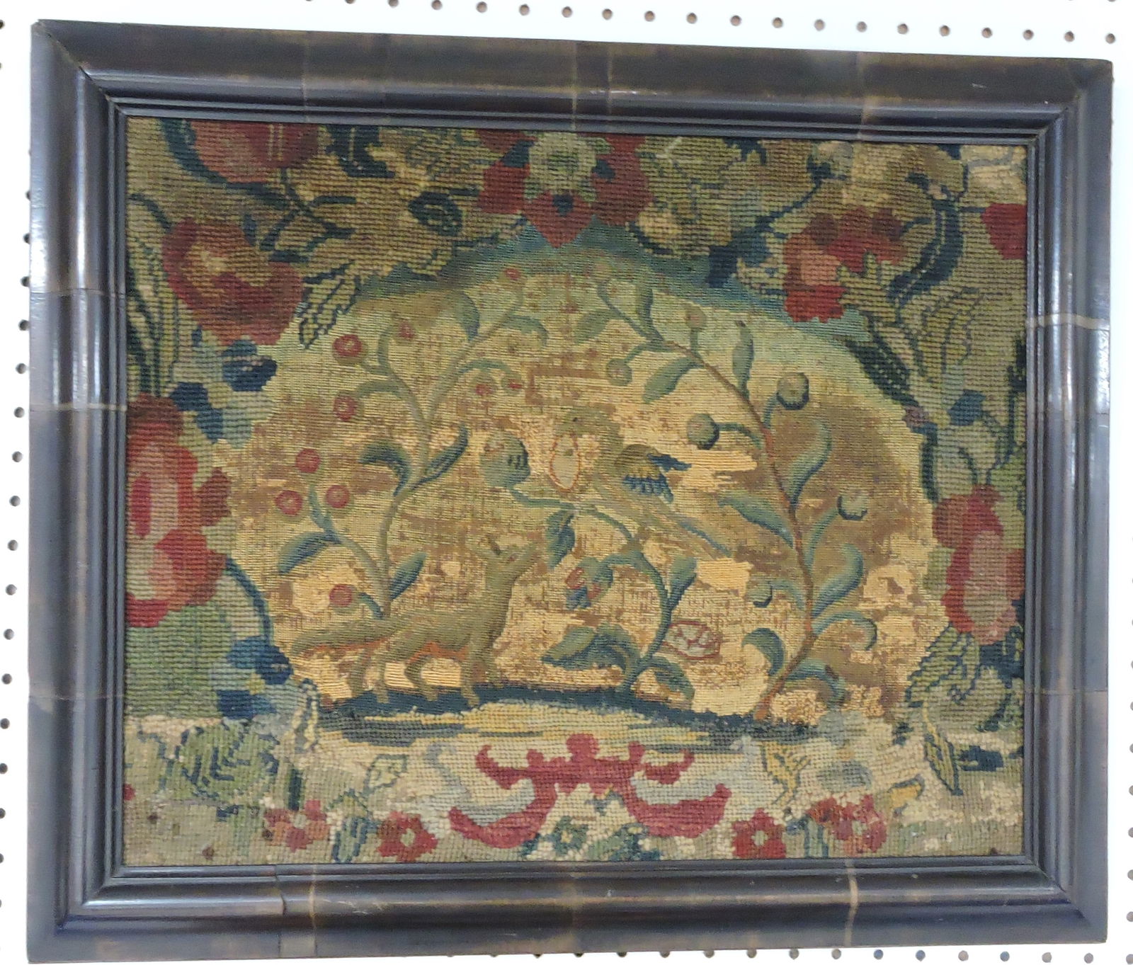 Early needlework picture, 21"x24" (1 of 1)