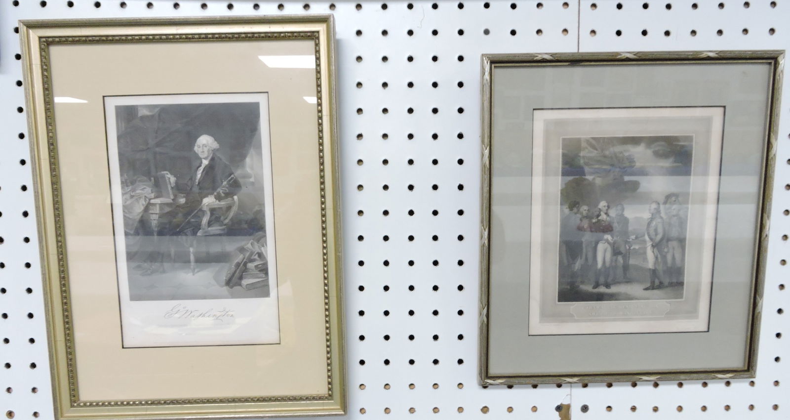 Lot of 2 George Washington engravings, (1 of 1)