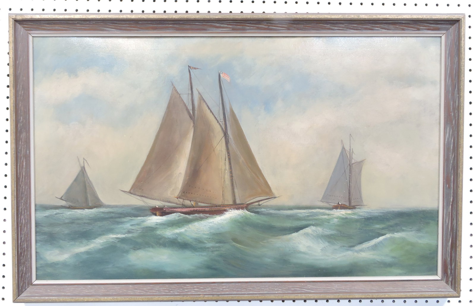 Seascape oil painting, 25"x39": .