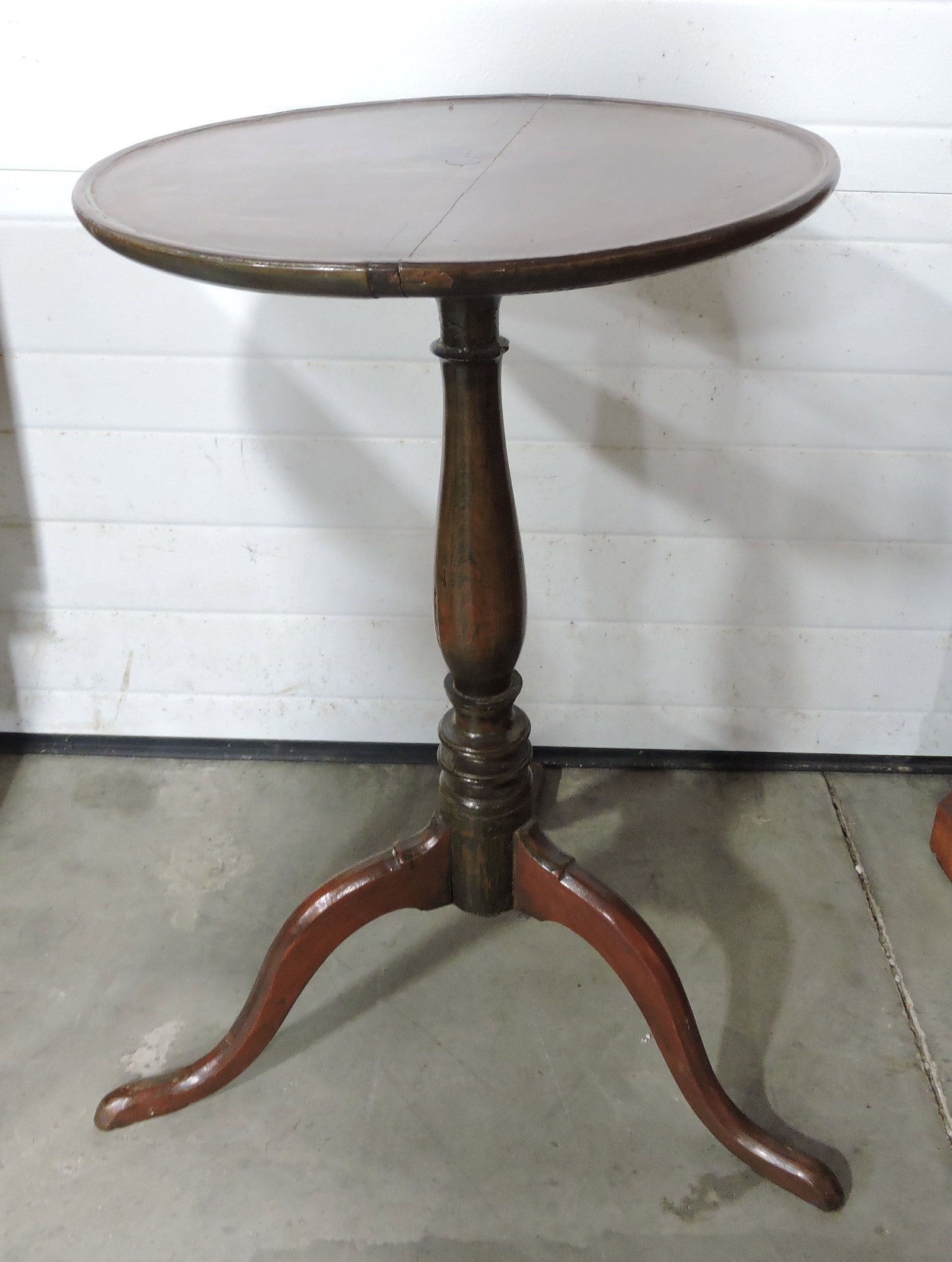 Early candle stand, 28"h, 17 1/2"d (1 of 1)