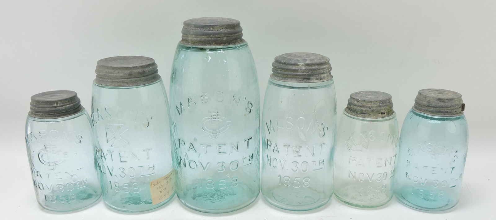 Mason's lot of 6 fruit jars (1 of 1)