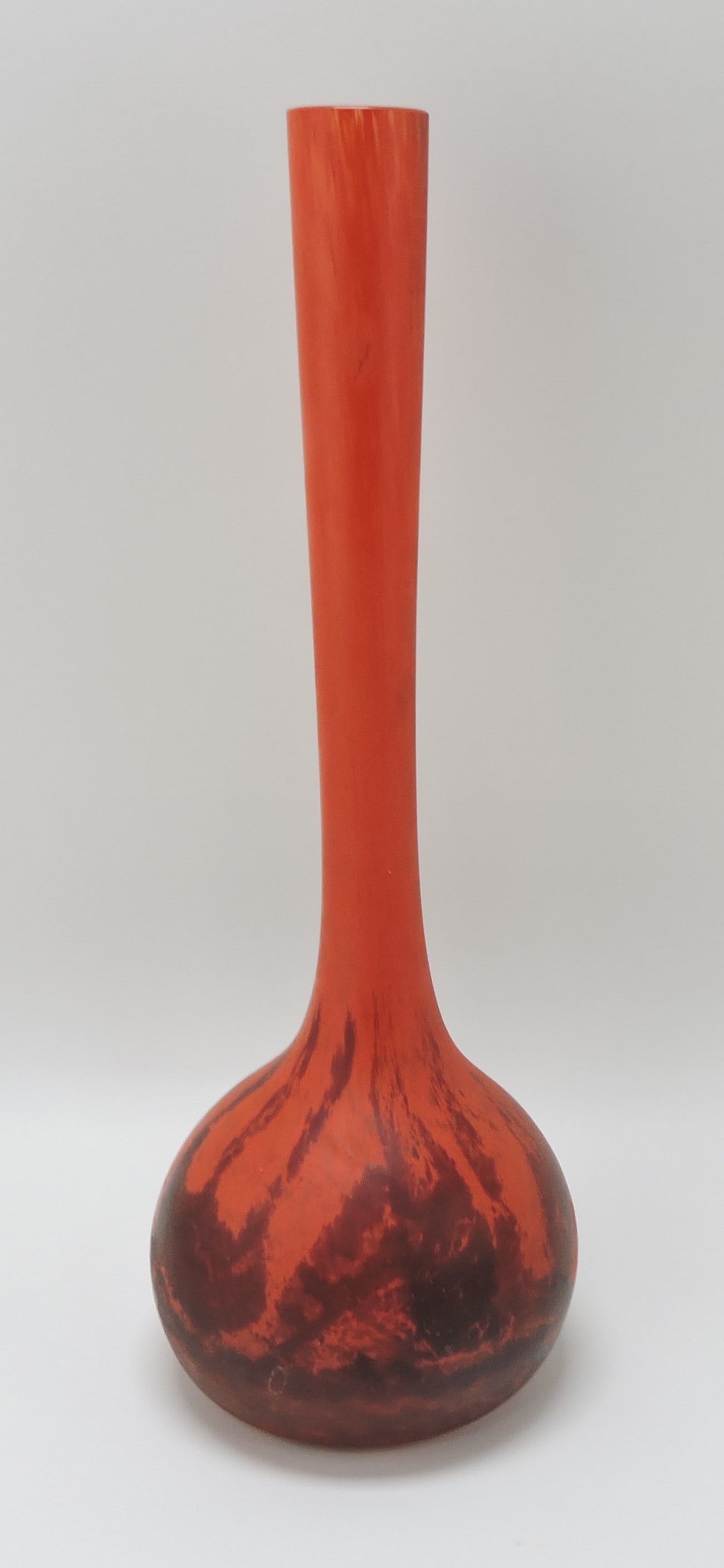 French cameo art glass vase, 16 1/2" (1 of 2)