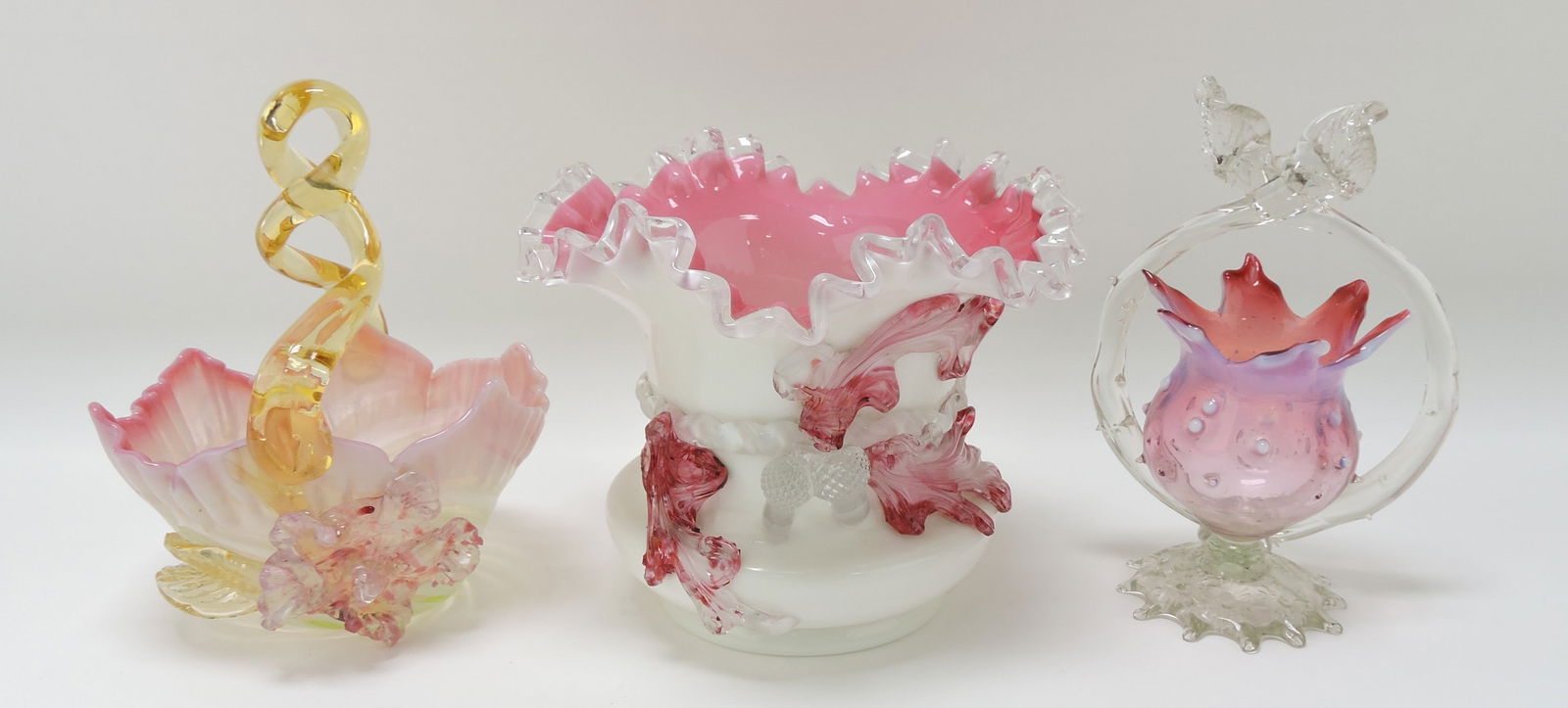 Stevens & Williams lot of 3 art glass (1 of 1)