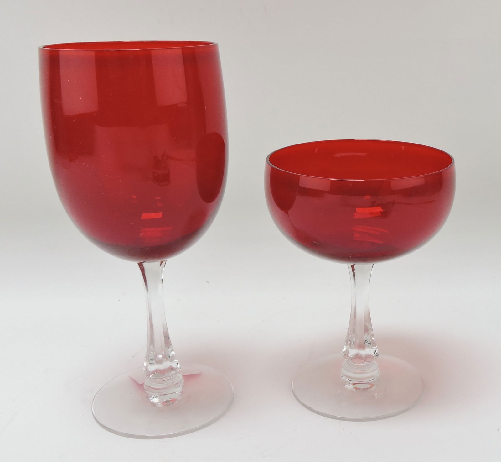 Fostoria Fascination red set of stemware: (1 of 1)
