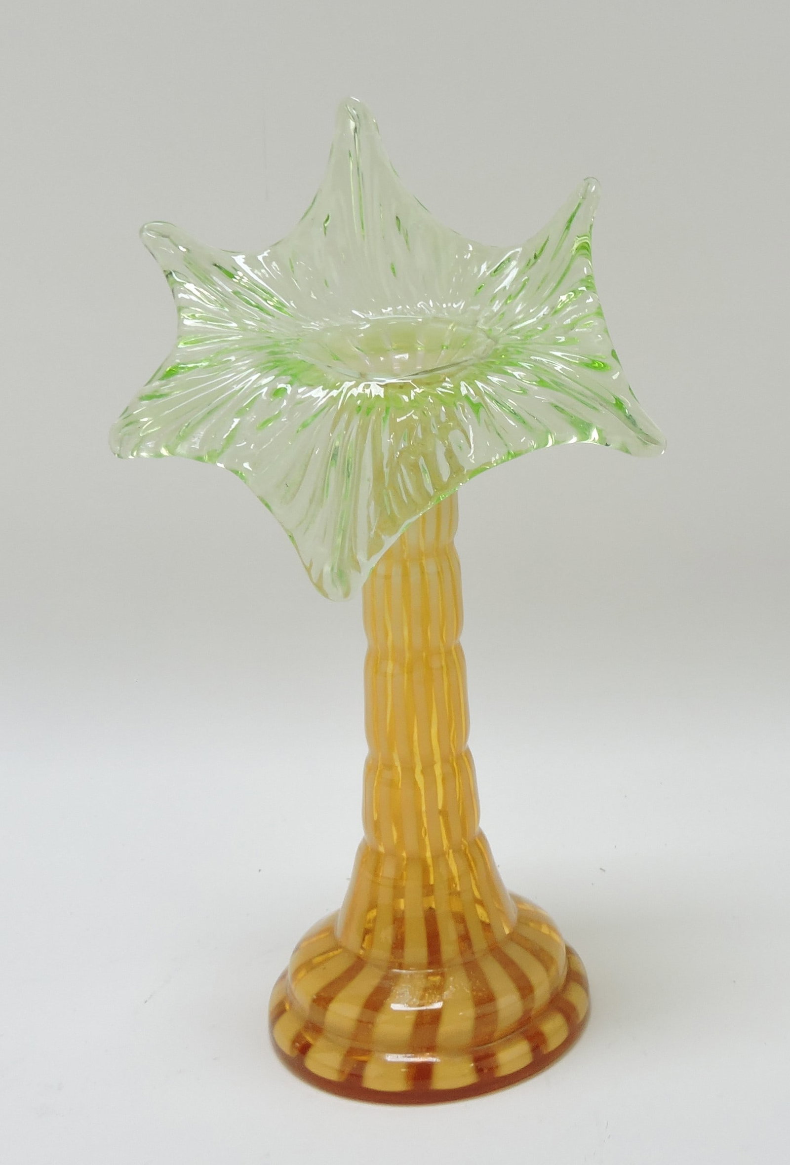 Art glass jack in the pulpit vase, 9": .