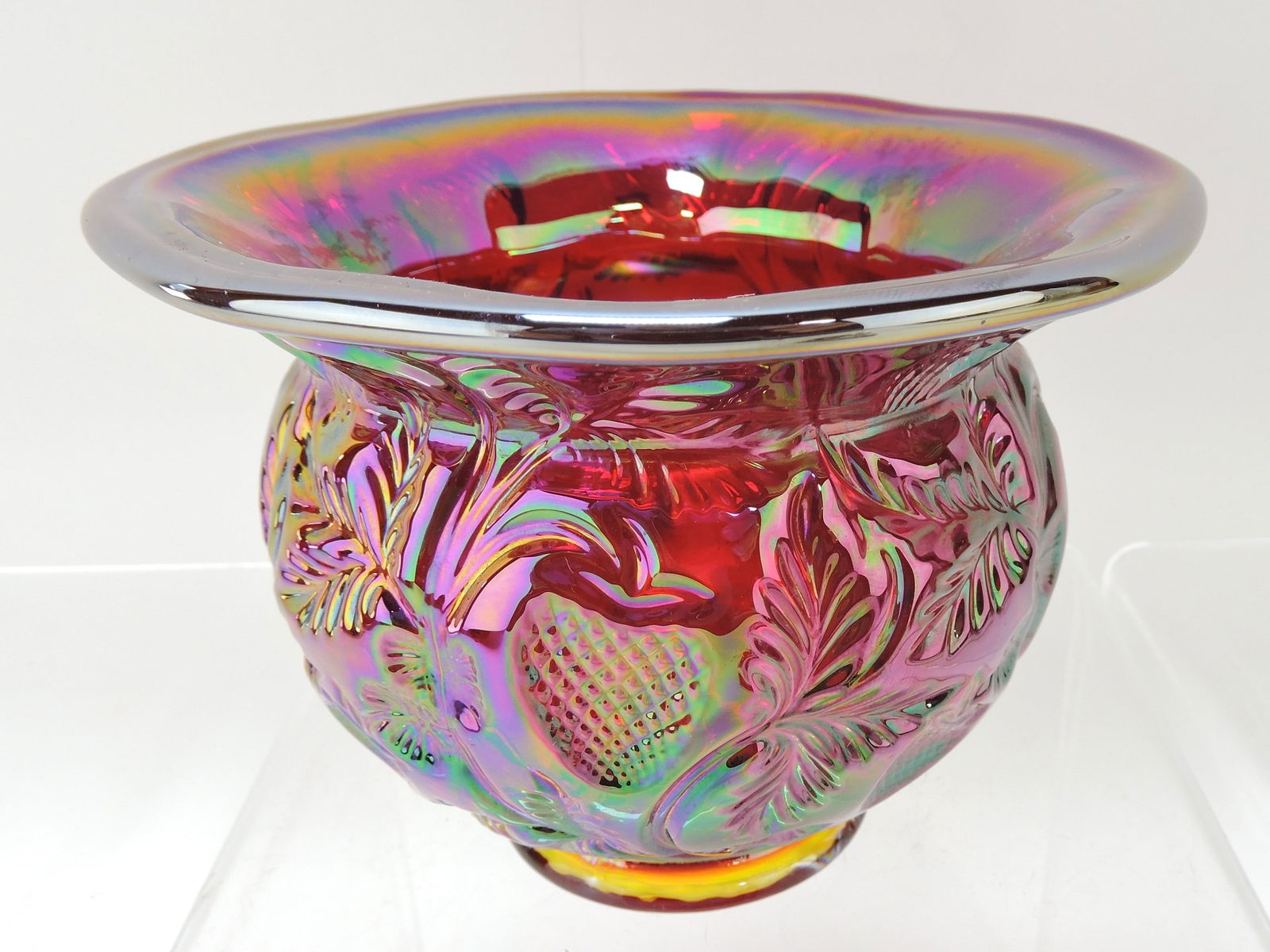 Red carnival glass inverted strawberry (1 of 1)