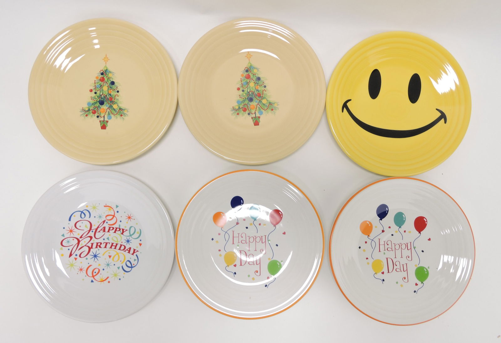 Fiesta Post 86 lot of 6 - 9" plates with (1 of 1)