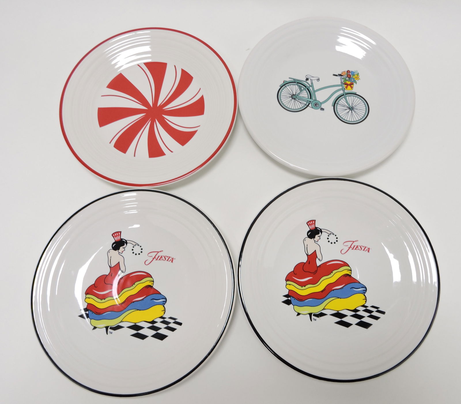 Fiesta Post 86 lot of 4 - 9" plates with (1 of 1)