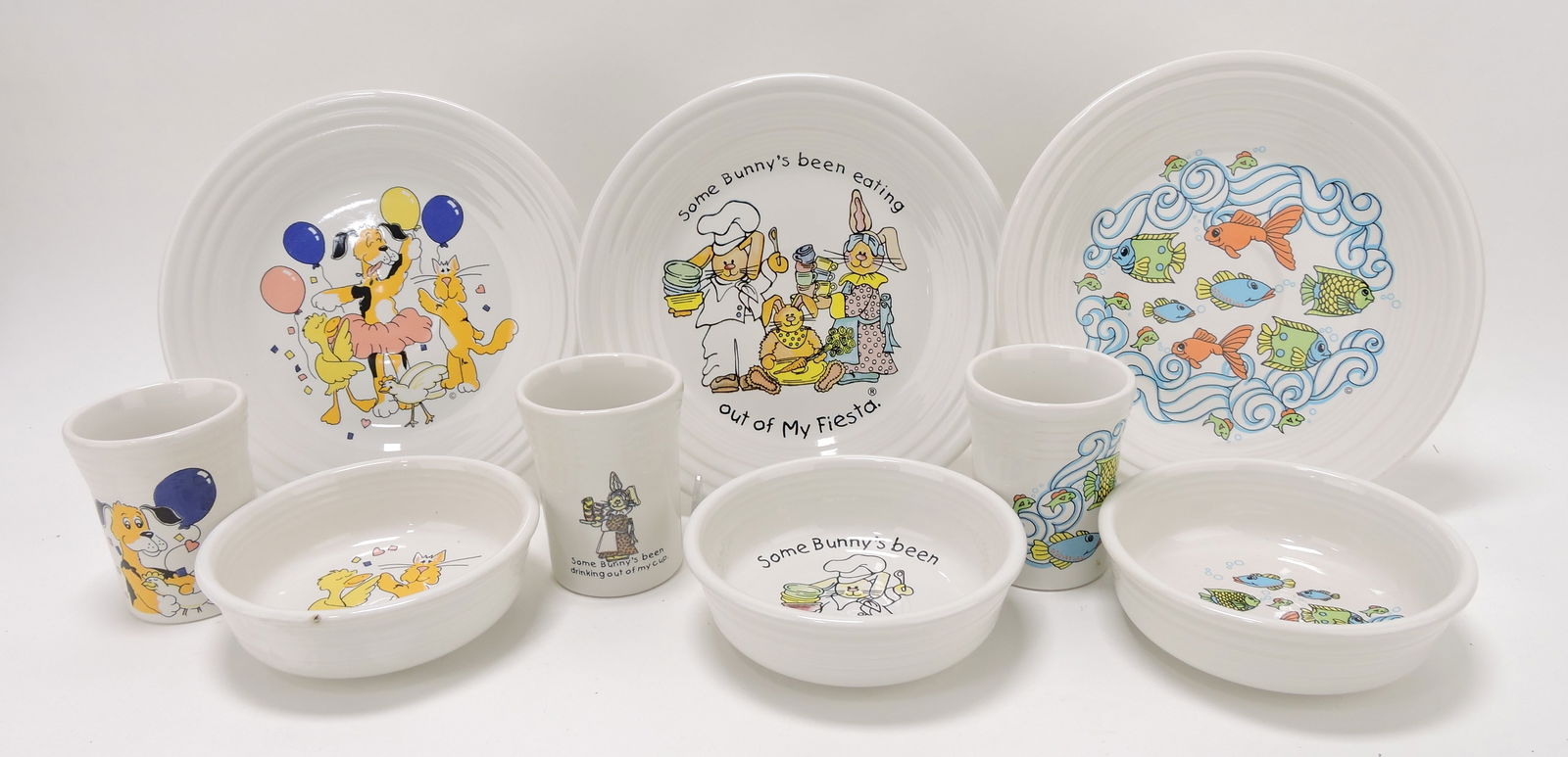 Fiesta Post 86 lot of 3 - 3 pc child's sets (1 of 1)