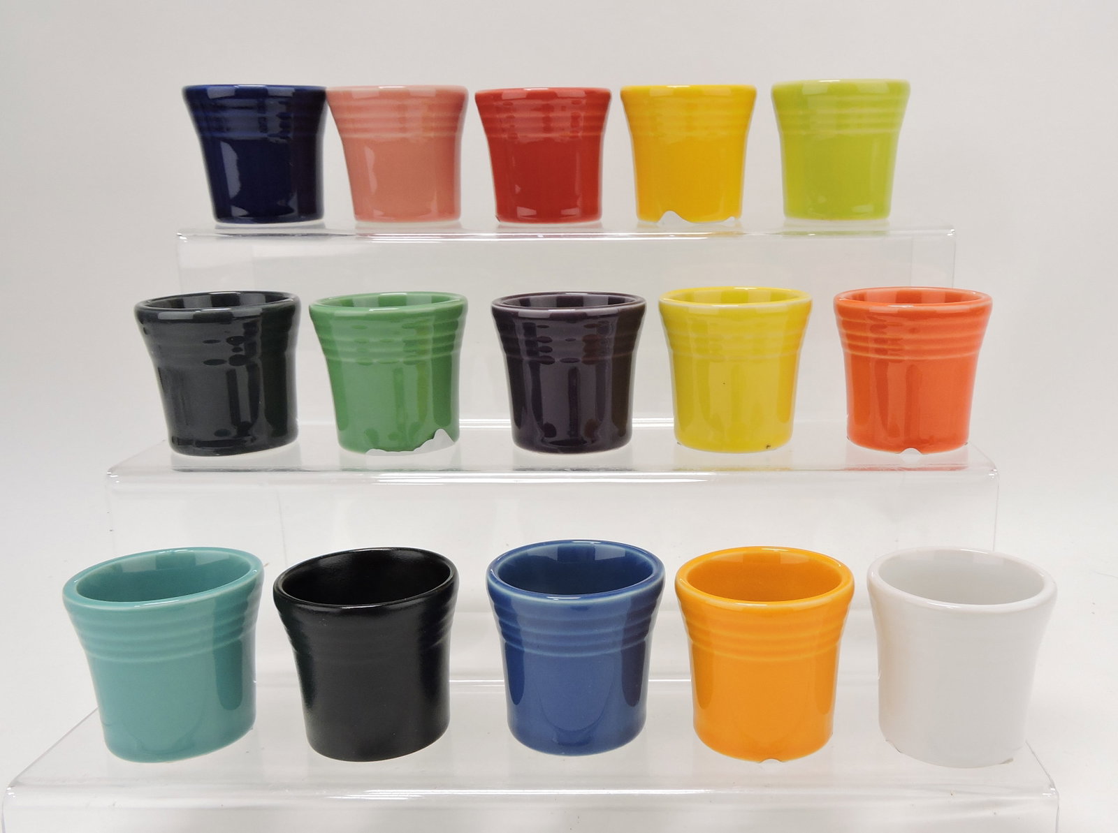 Fiesta Post 86 lot of 15 shot glasses: .