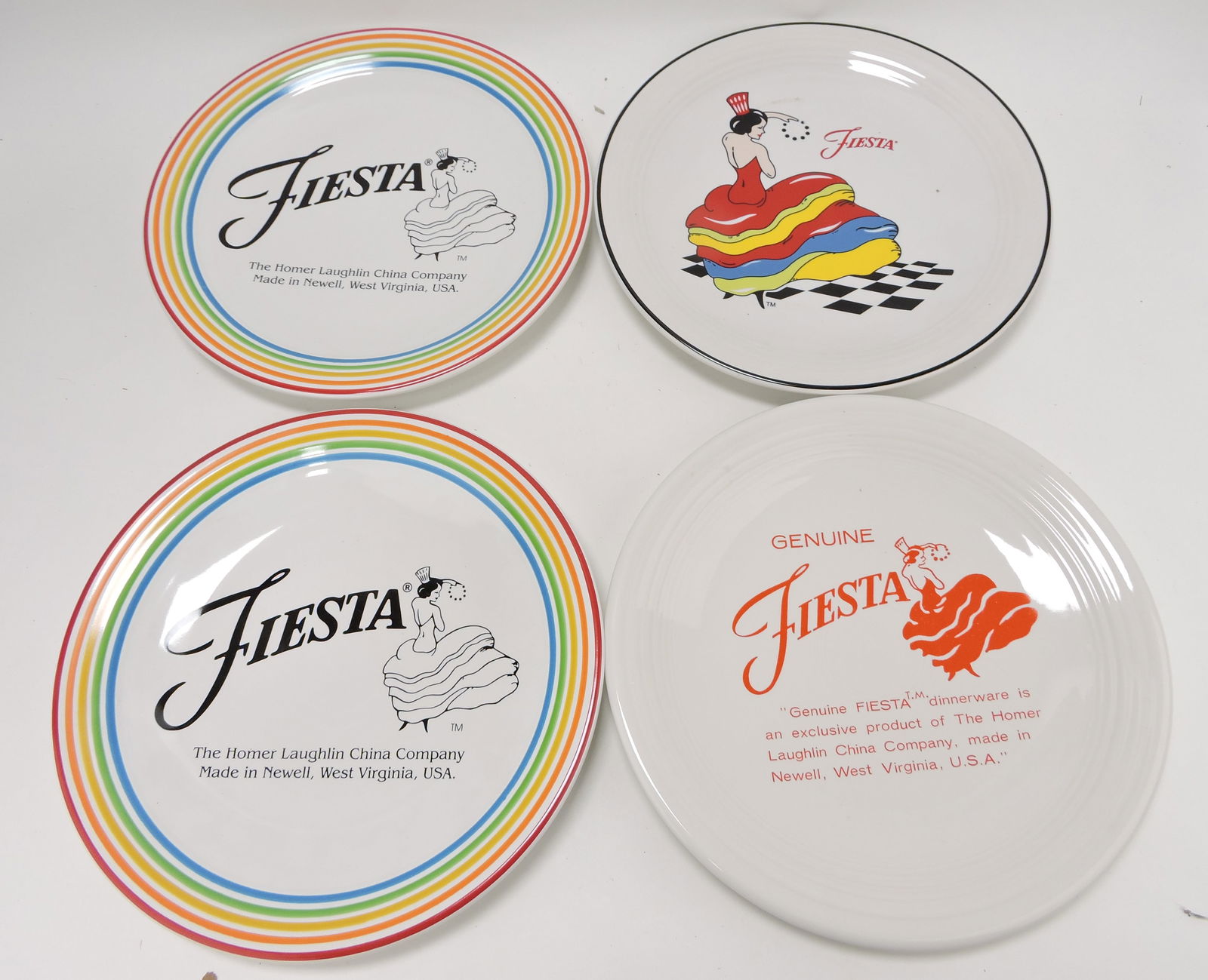 Fiesta Post 86 lot of 4 - 12" chop plates (1 of 1)