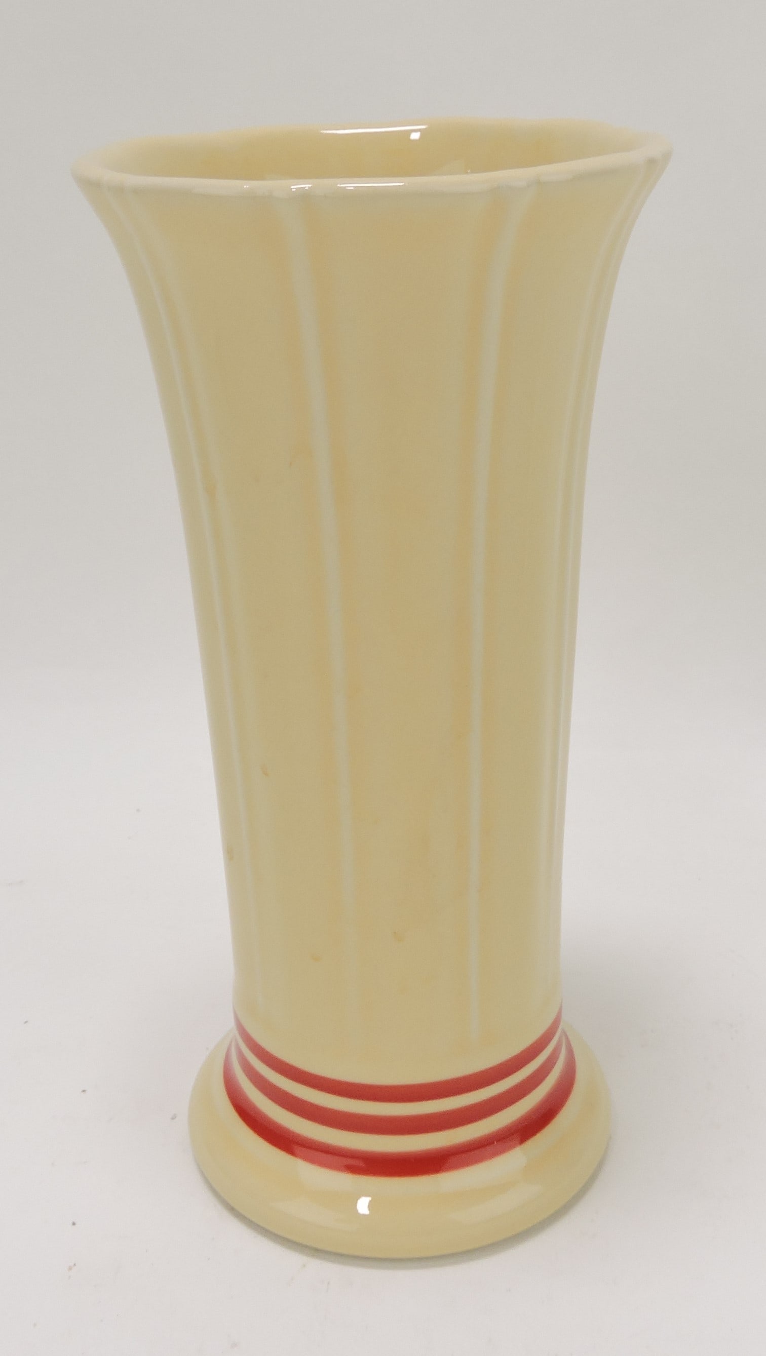 Fiesta Post 86 red stripe 8" flower vase (1 of 1)
