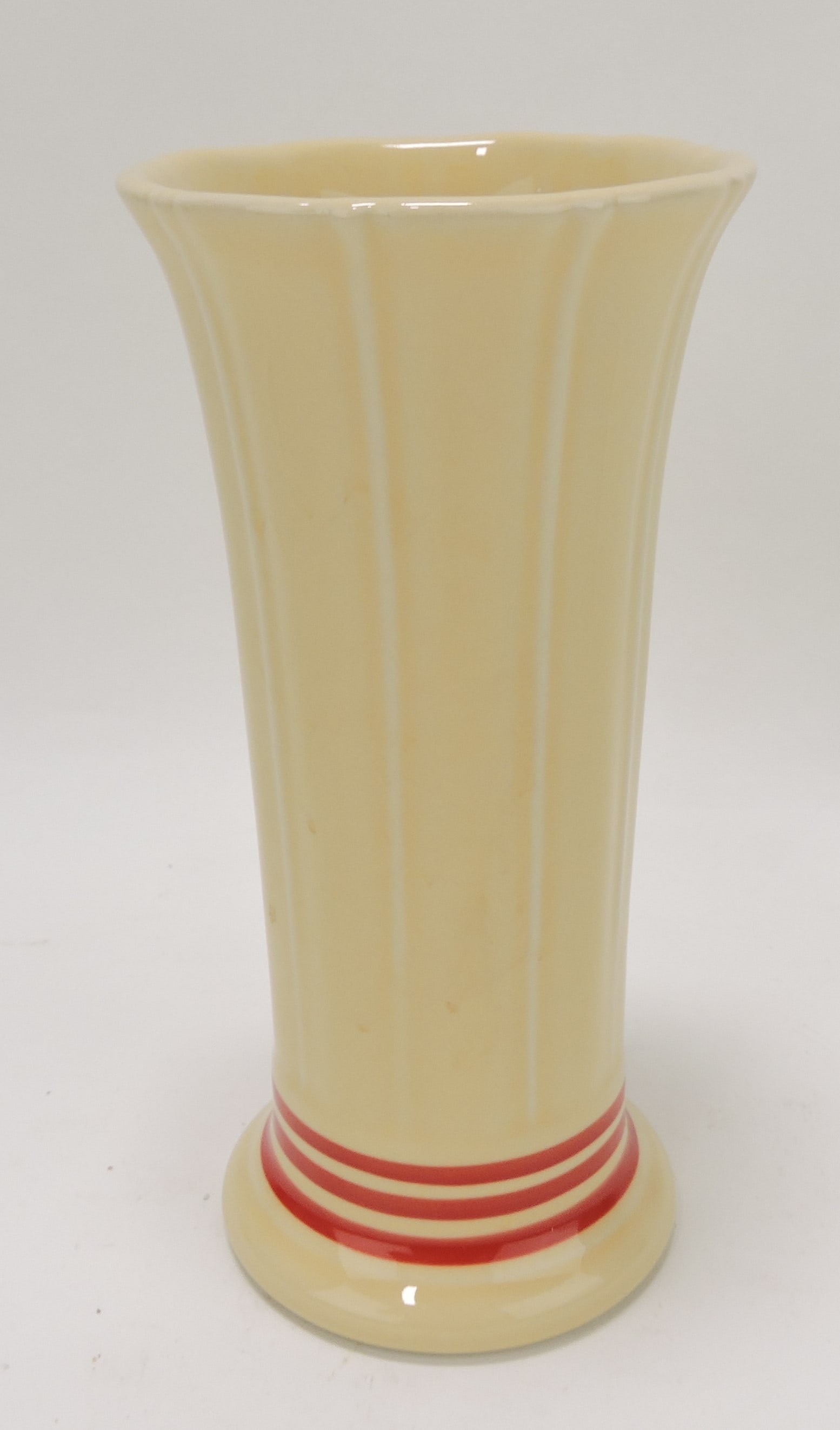Fiesta Post 86 red stripe 8" flower vase (1 of 1)