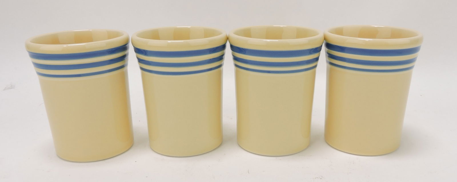Fiesta Post 86 blue stripe lot of: 4 tumblers