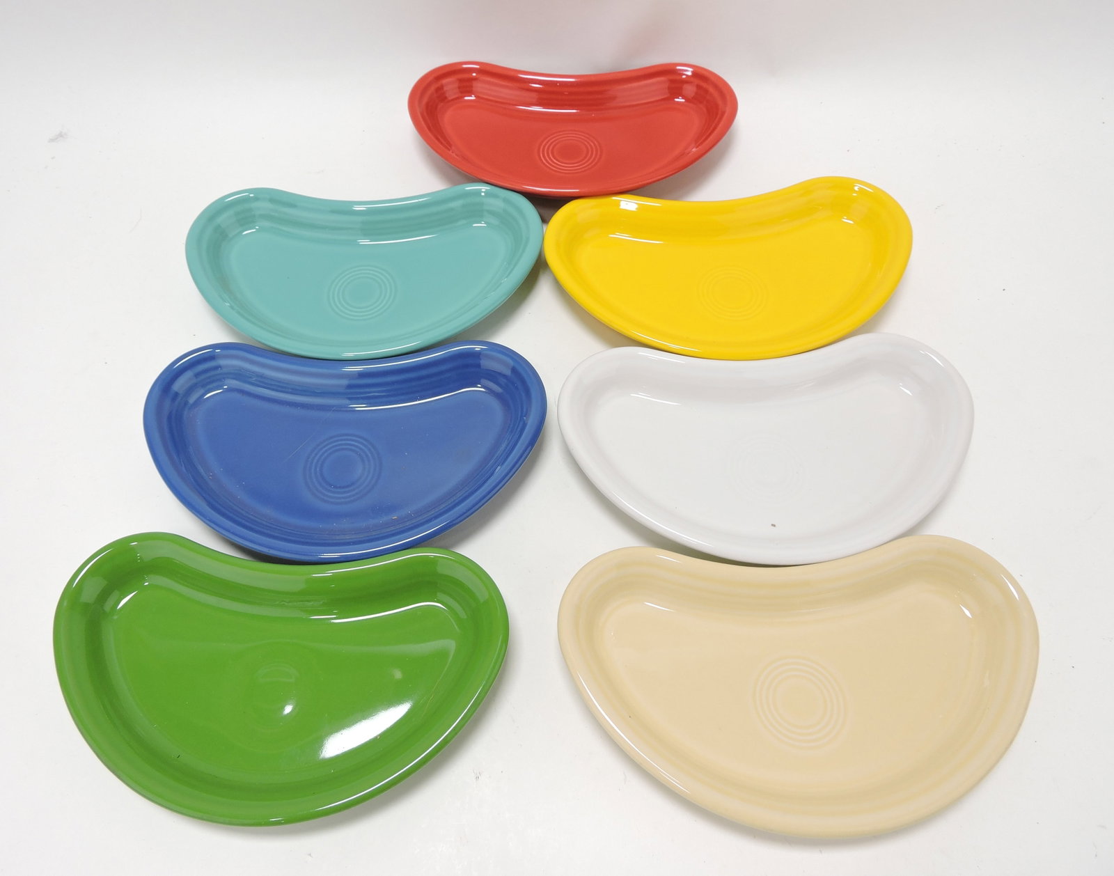 Fiesta Post 86 lot of 7 crescent shaped: dishes
