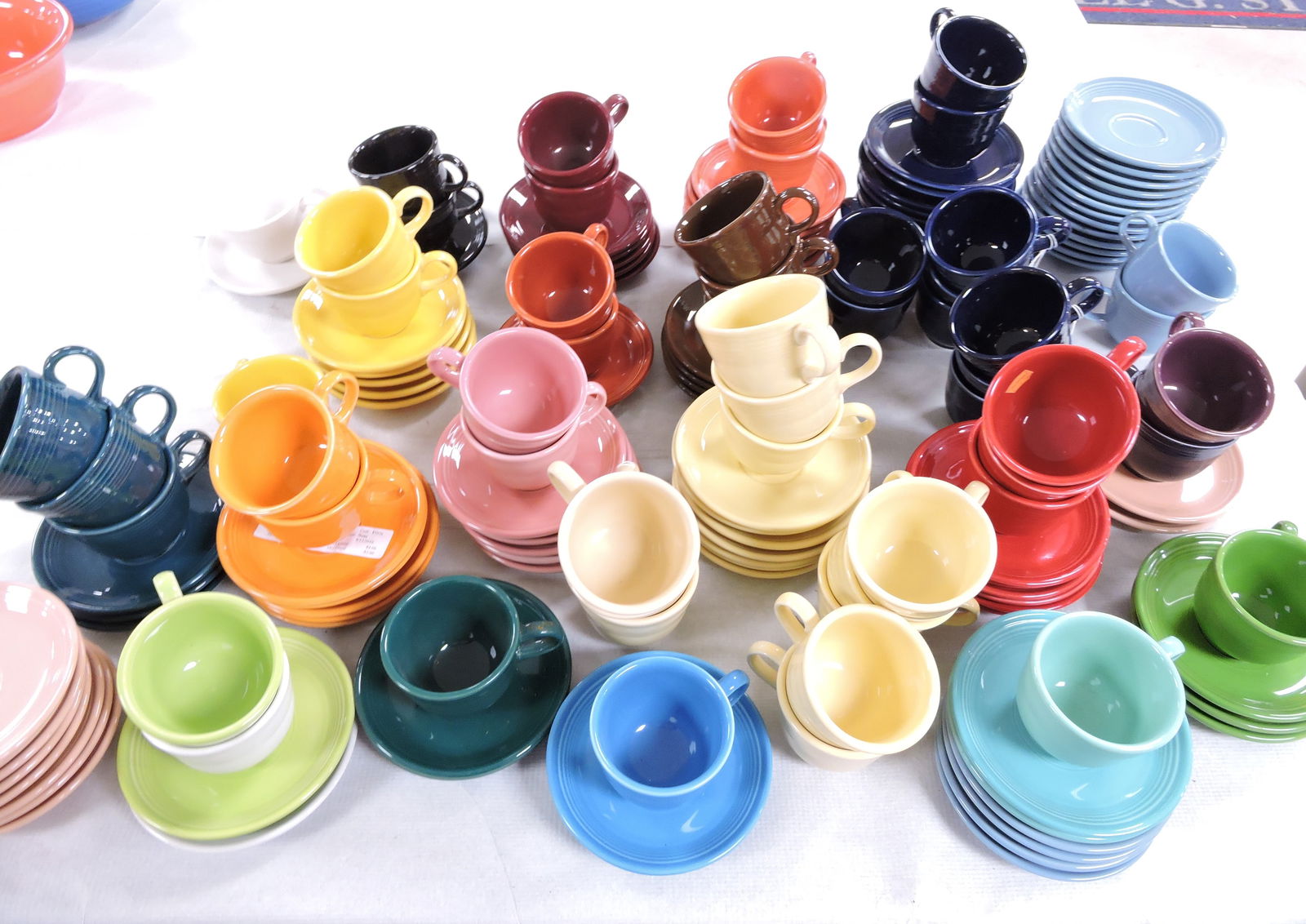 Fiesta Post 86 lot of 56 cups and: 99 saucers