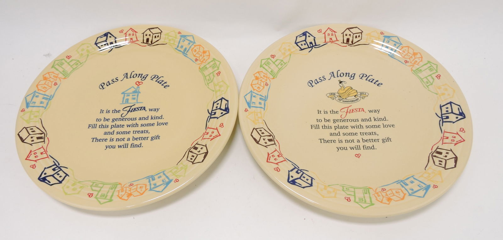 Fiesta Post 86 lot of 2 'Pass Along' plates (1 of 1)