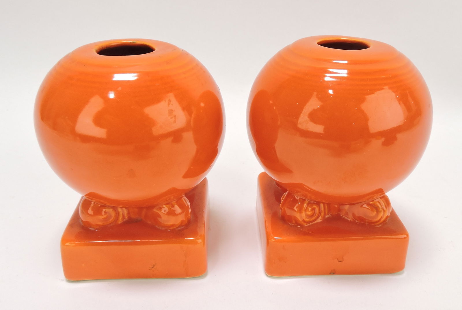 Fiesta pair bulb candle holders, red (1 of 1)